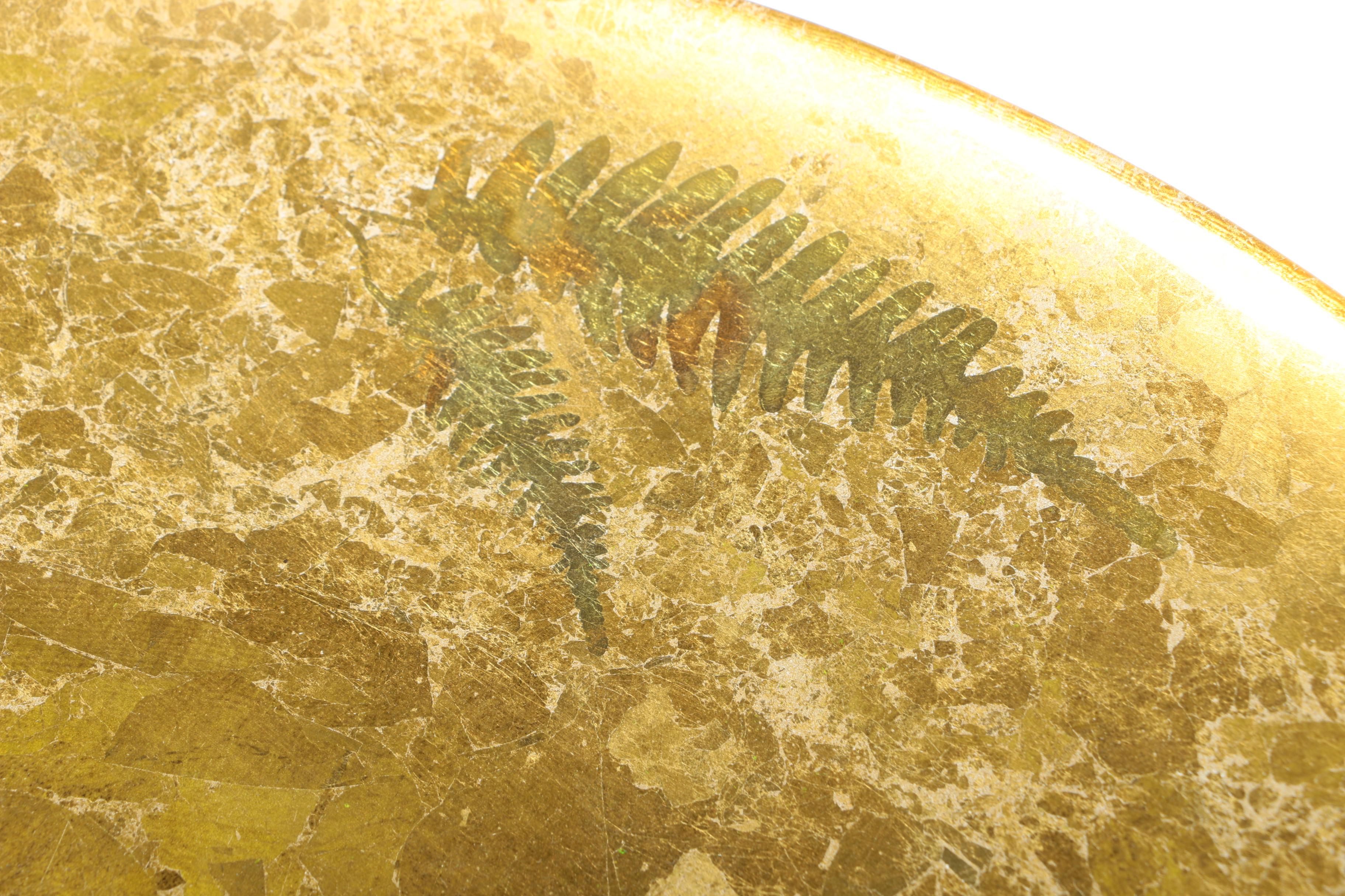 Pedestal Leaf Design Glass Centerpiece