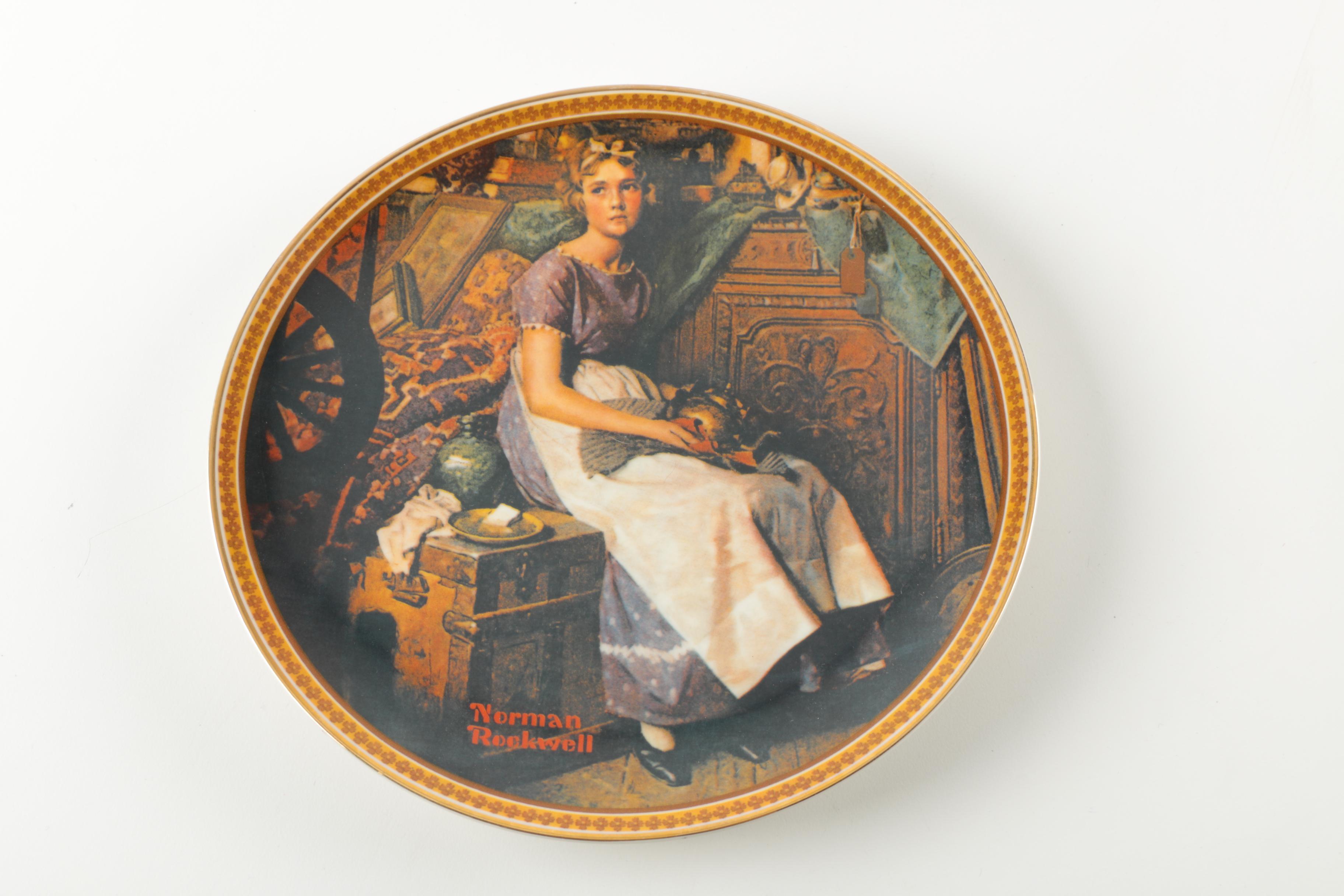Pair Knowles Limited Edition Norman Rockwell Plates