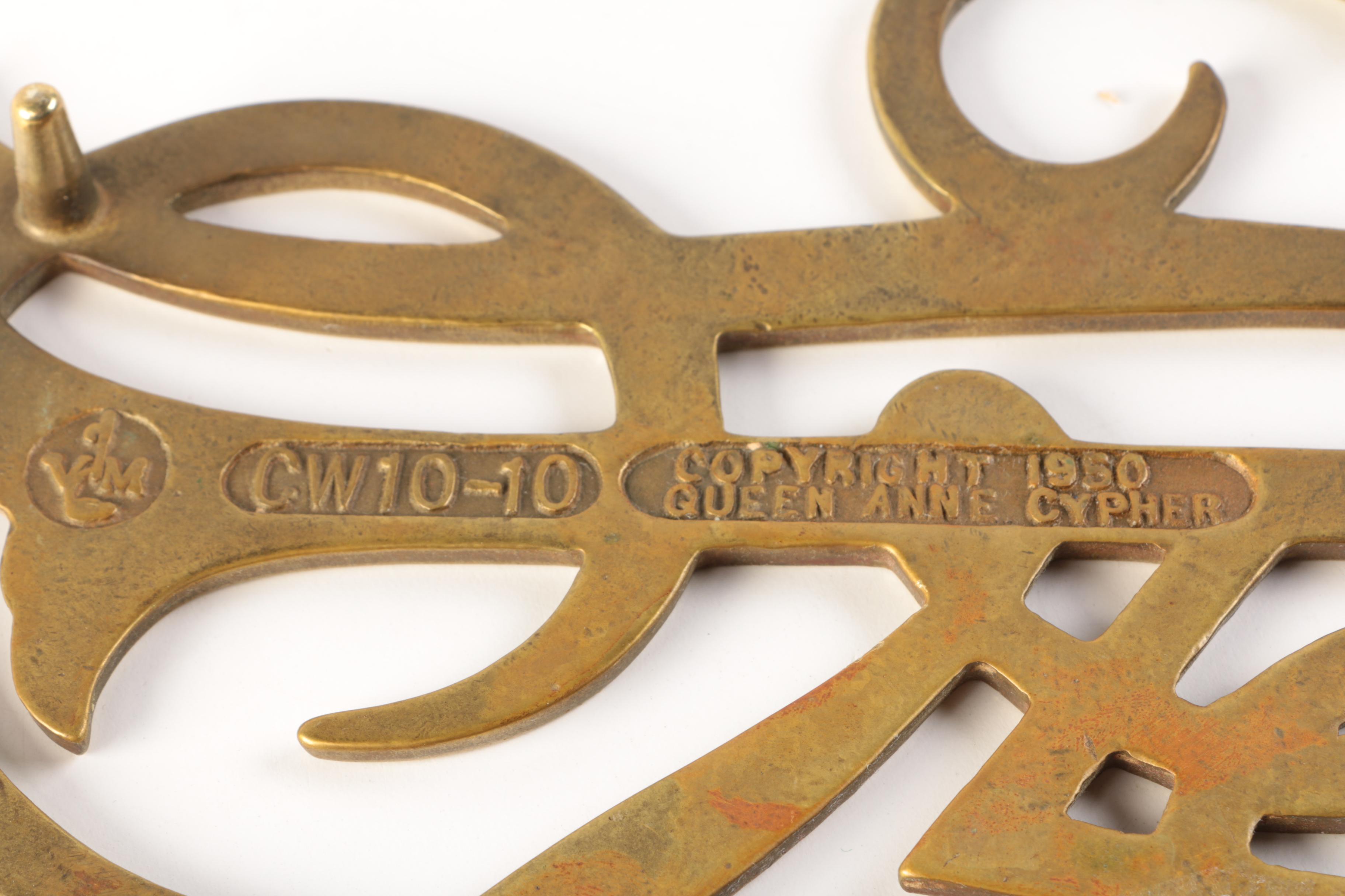 Virginia Metalcrafters Brass Colonial Williamsburg Trivets