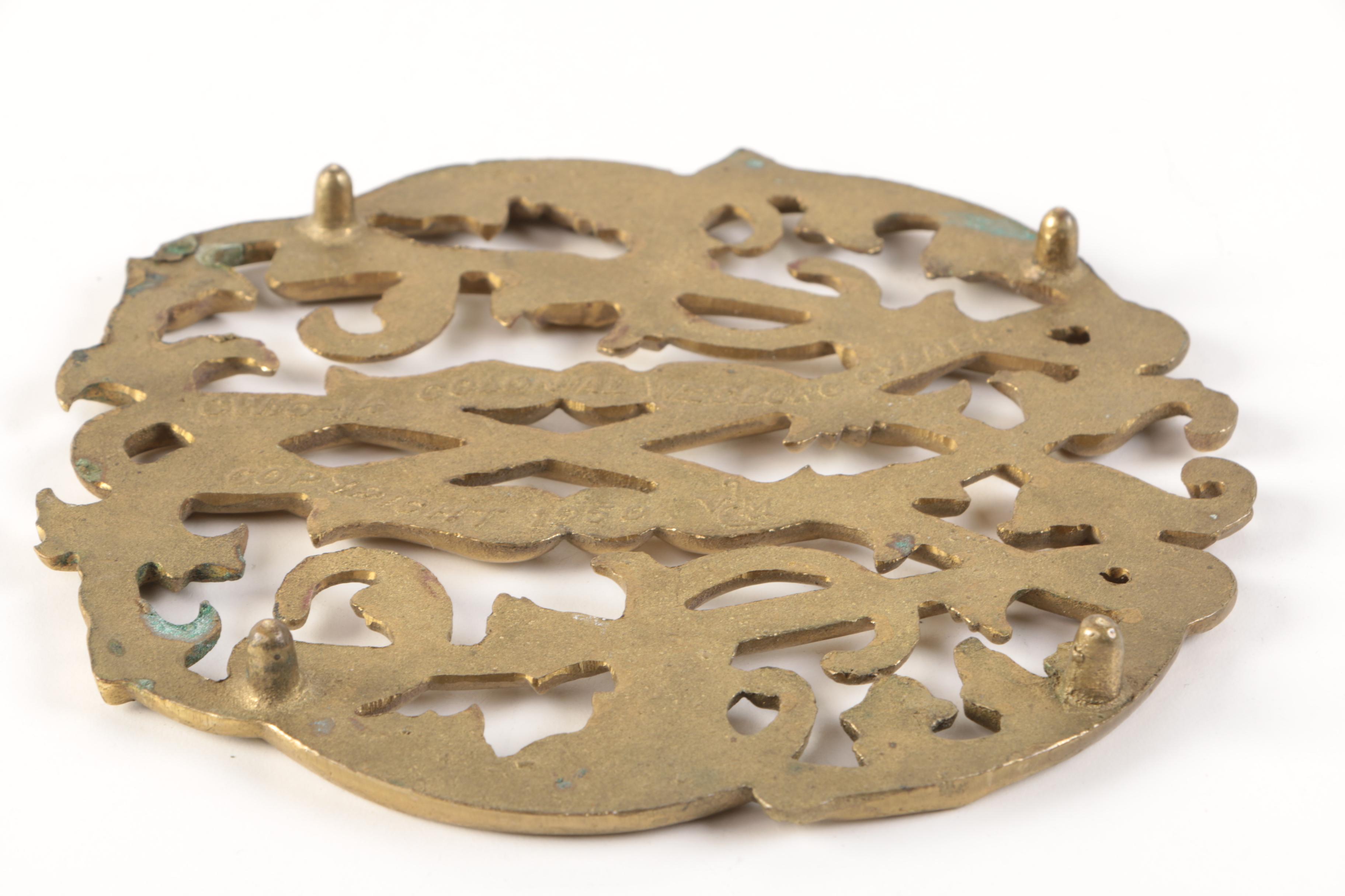 Virginia Metalcrafters Brass Colonial Williamsburg Trivets