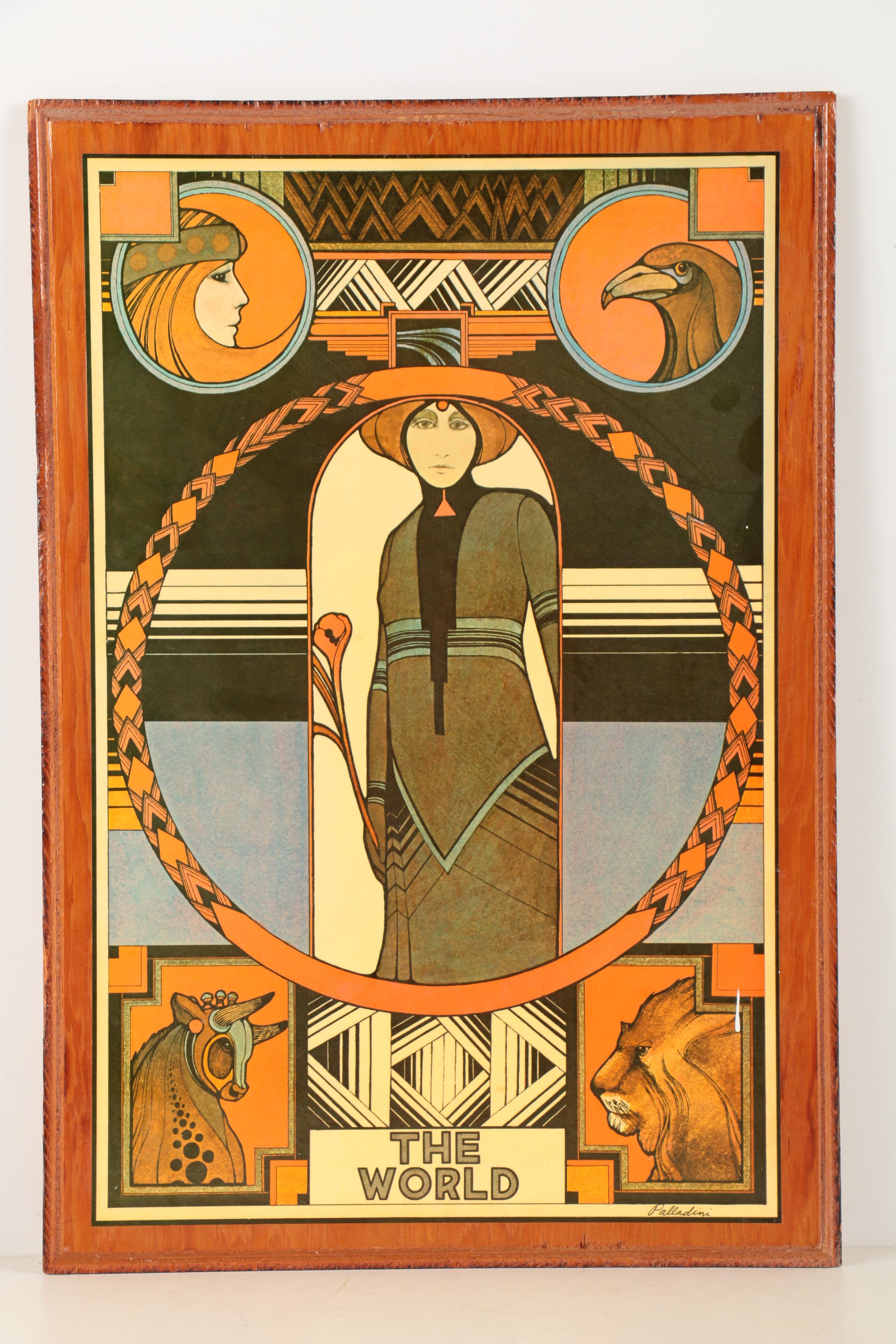 Offset Lithographs on Wood Panel After David Palladini "Aquarian Tarot"