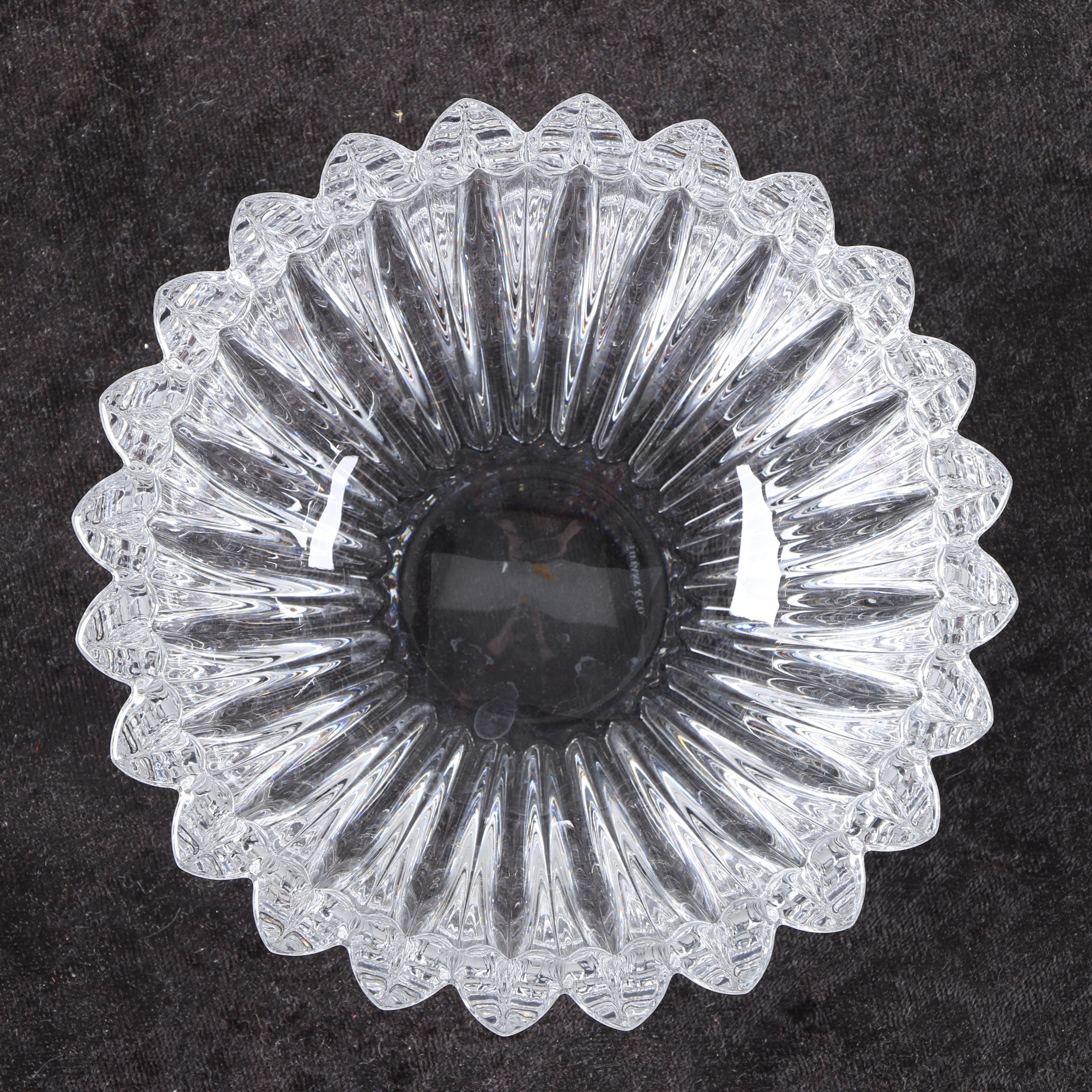 Tiffany & Co. Crystal Bowl with Hearts Rim