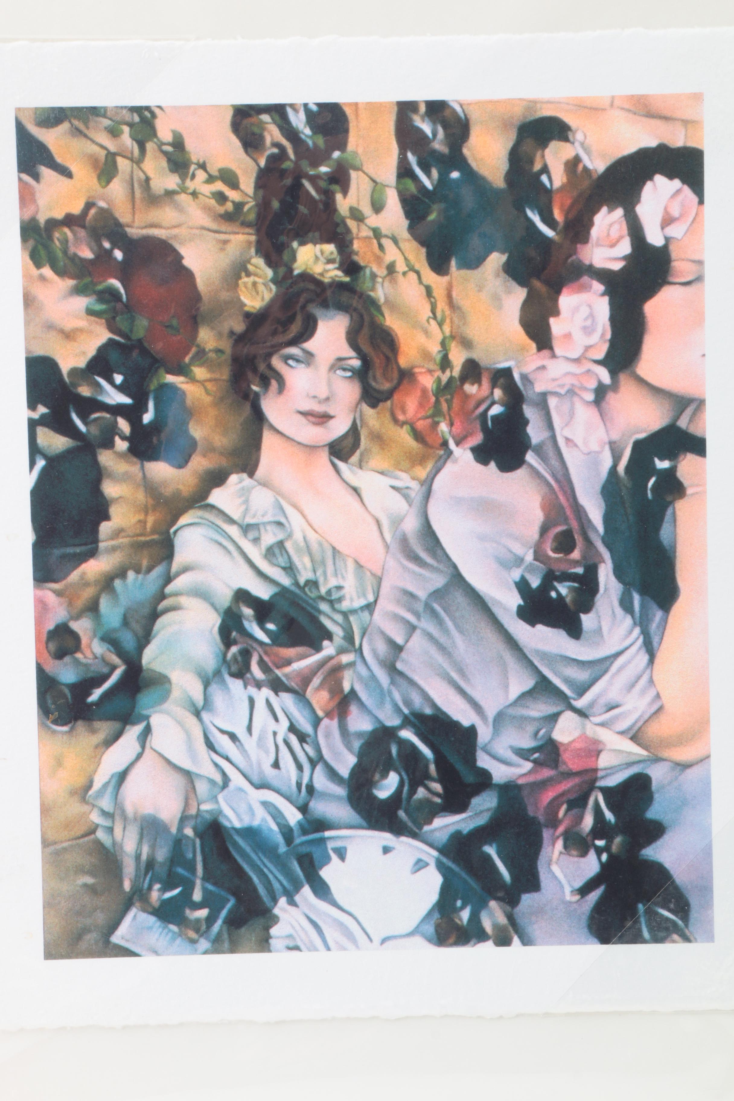 Six Signed Giclee Prints after C.L. Cunningham Mixed Medias