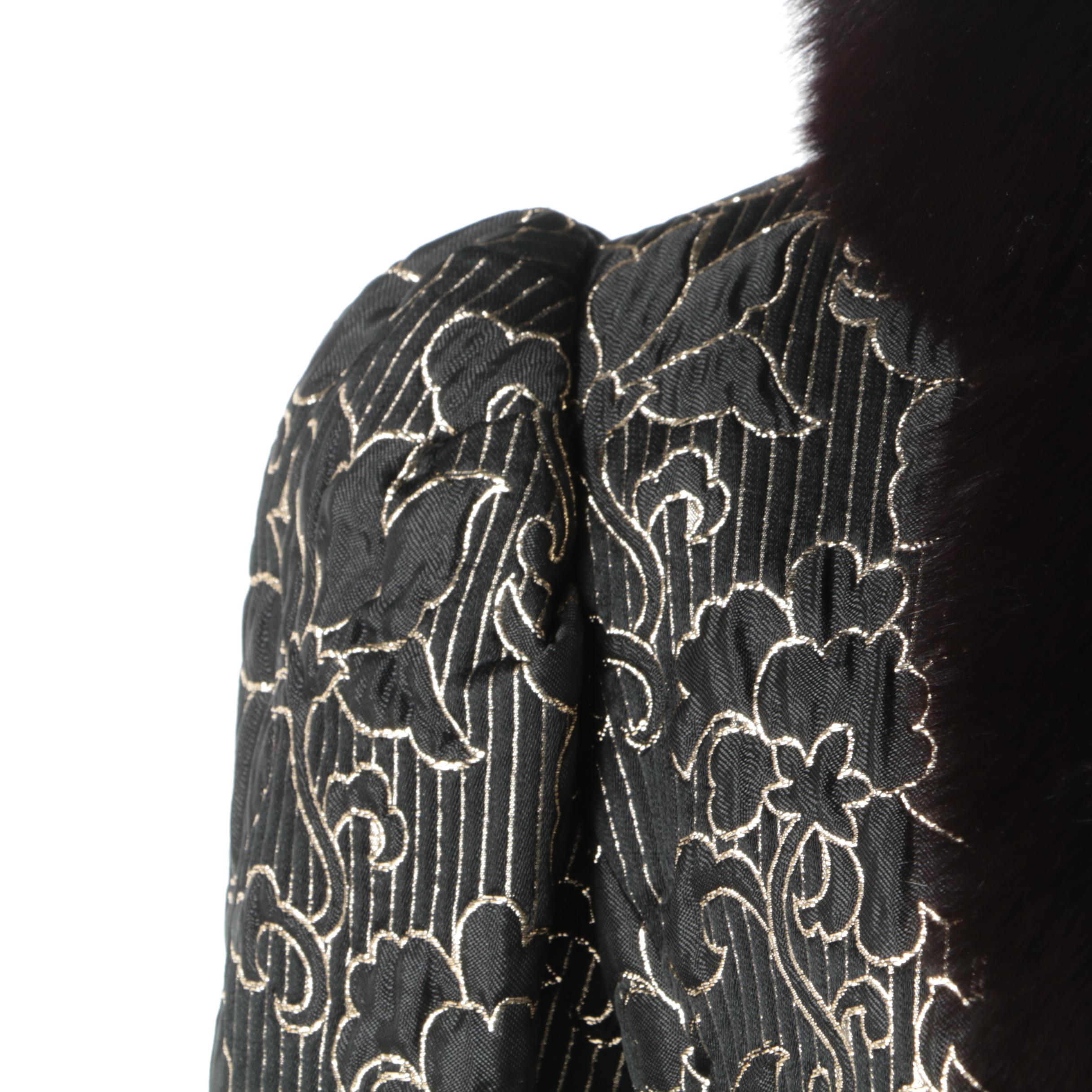 Charles Romain of Paris Evening Jacket with Fox Fur Trim