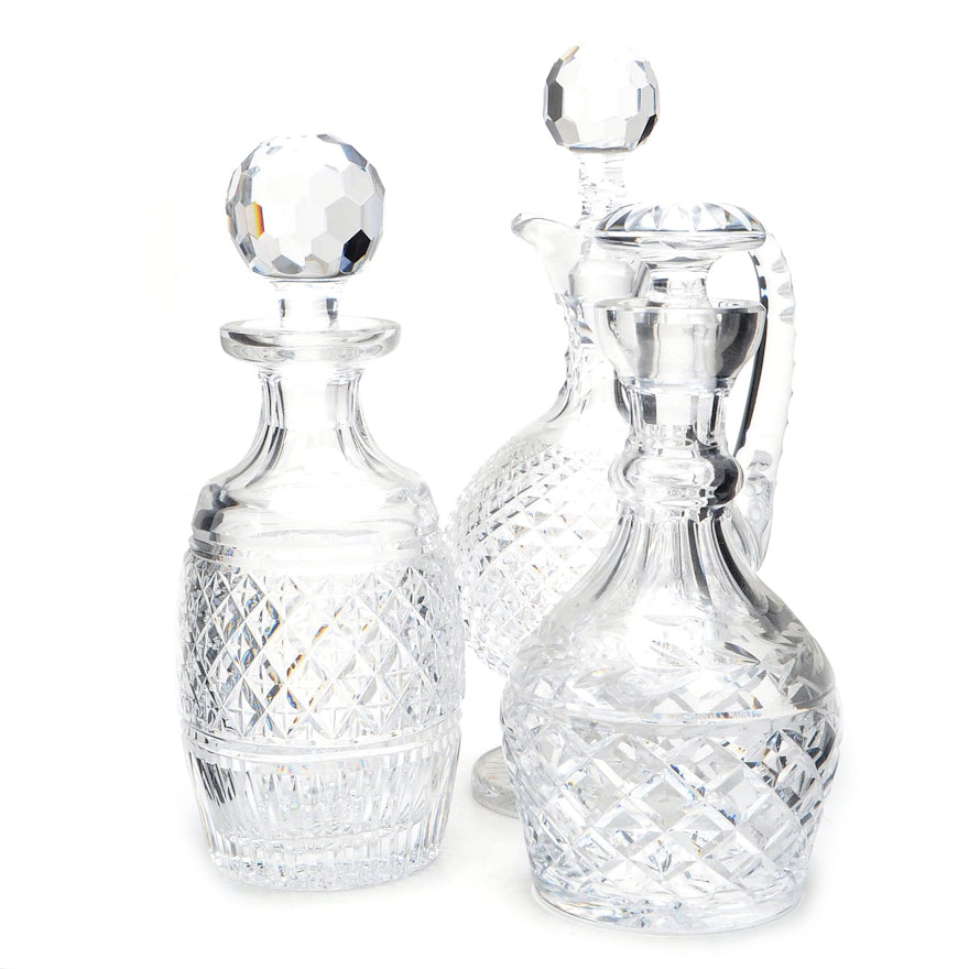 Collection of Waterford Crystal Decanters including a Claret Jug