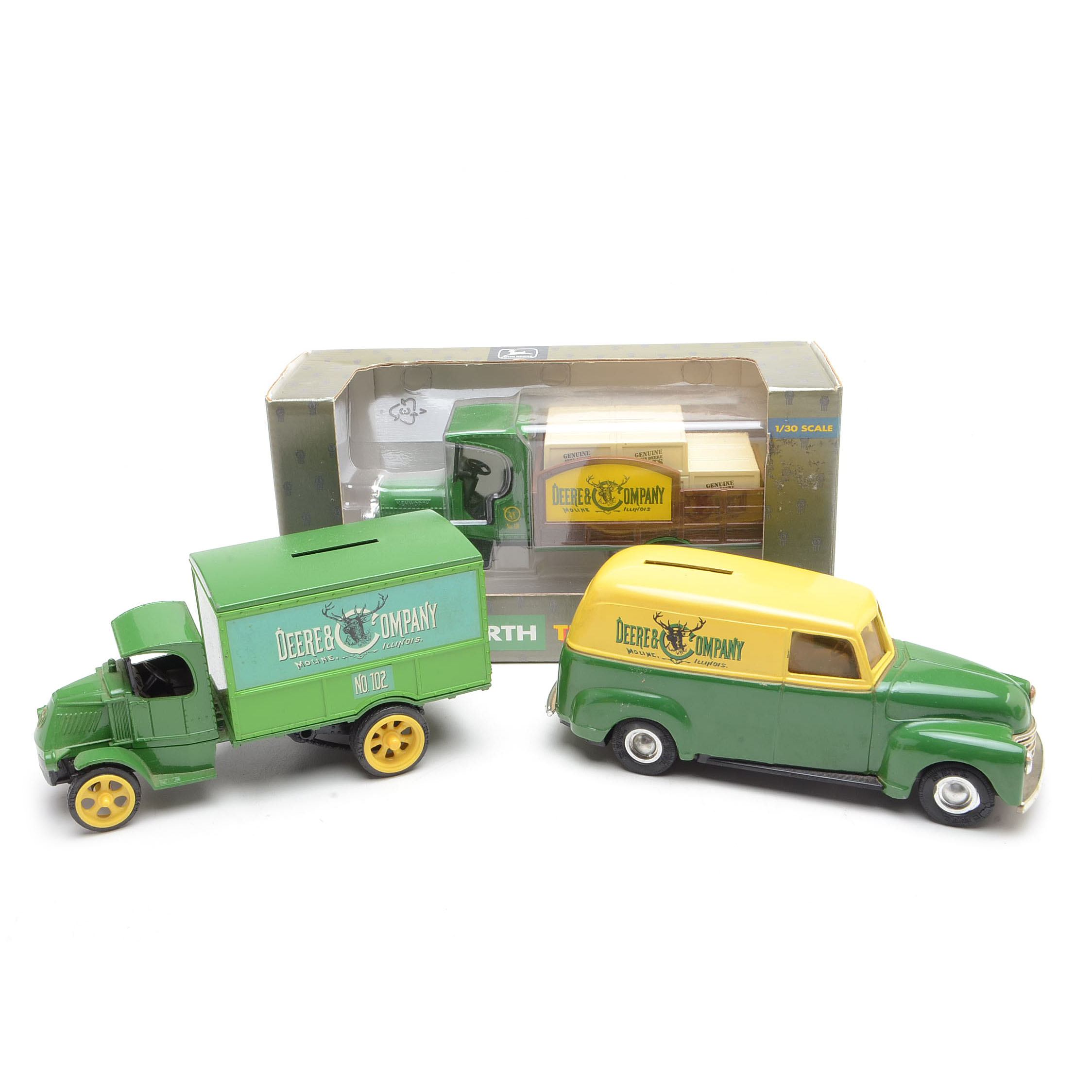 Grouping of Ertl Die Cast John Deer Coin Banks