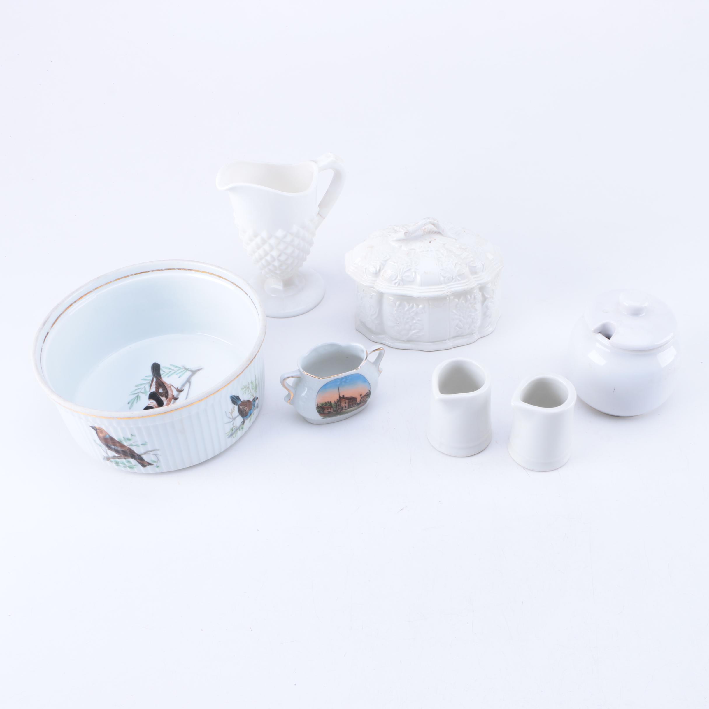 Assorted Tableware Including Louis Lourioux Porcelain