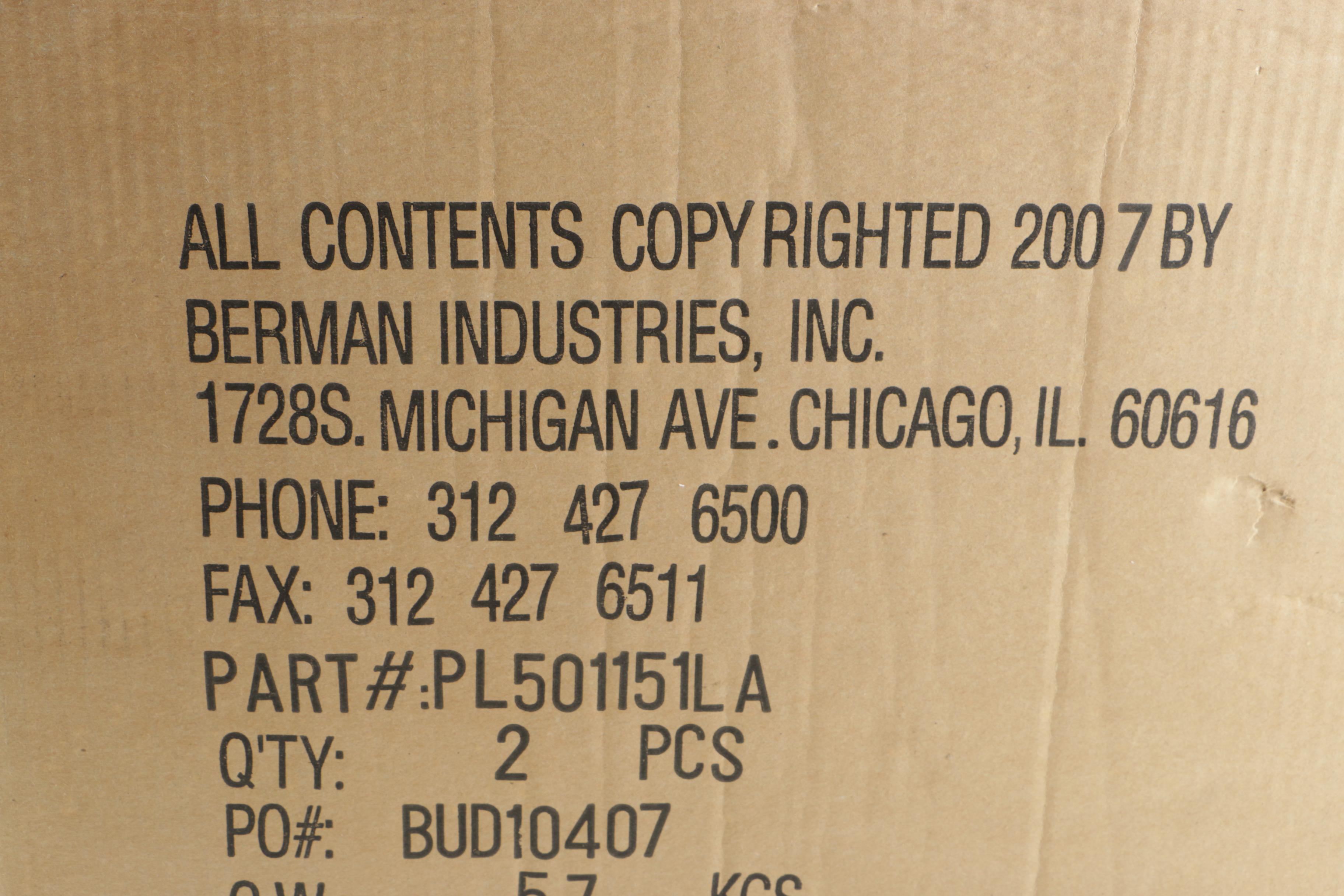 Berman Industries Gold Tone Finished Charger Plates