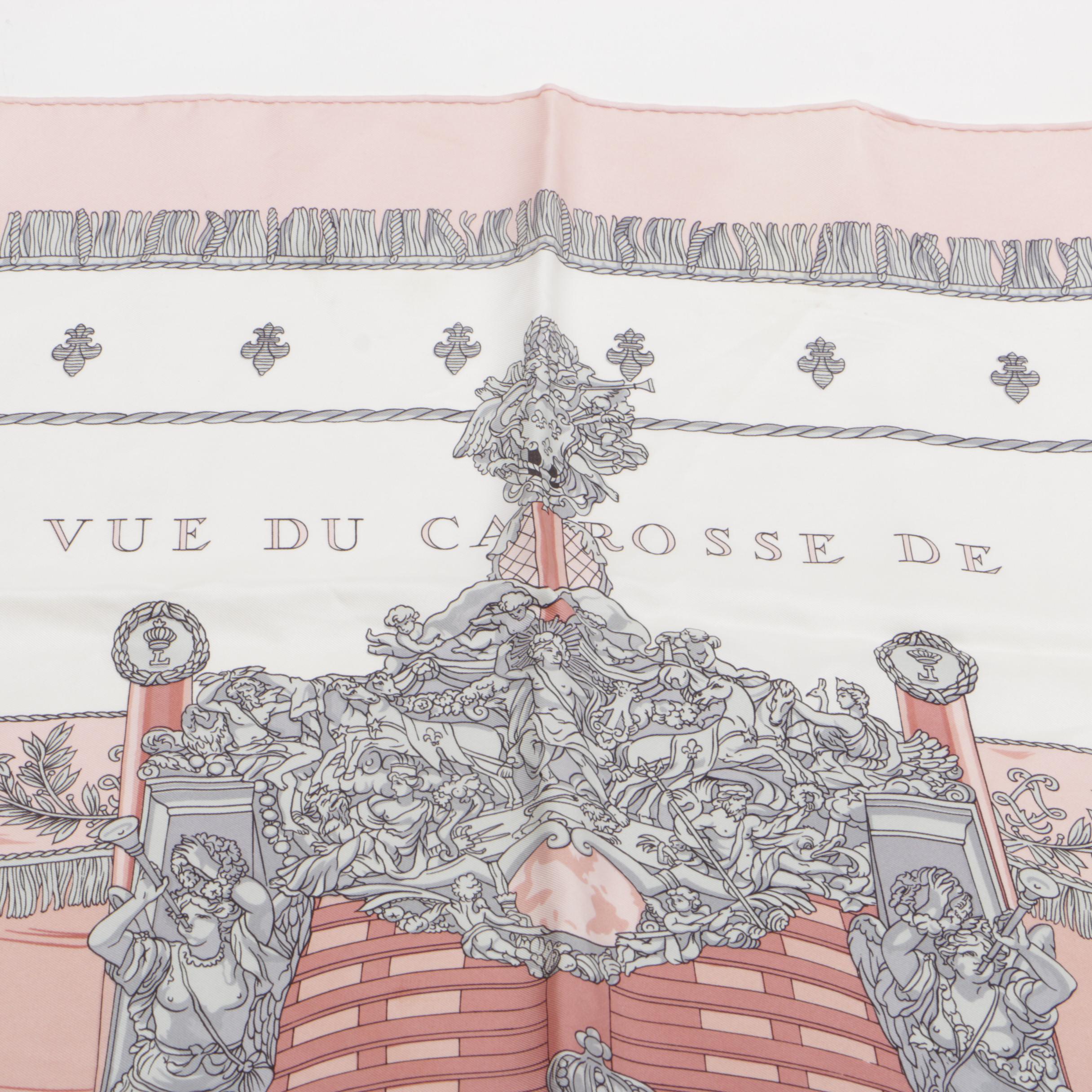 Hermès of Paris Vue Du Carrosse De La Reale Silk Scarf