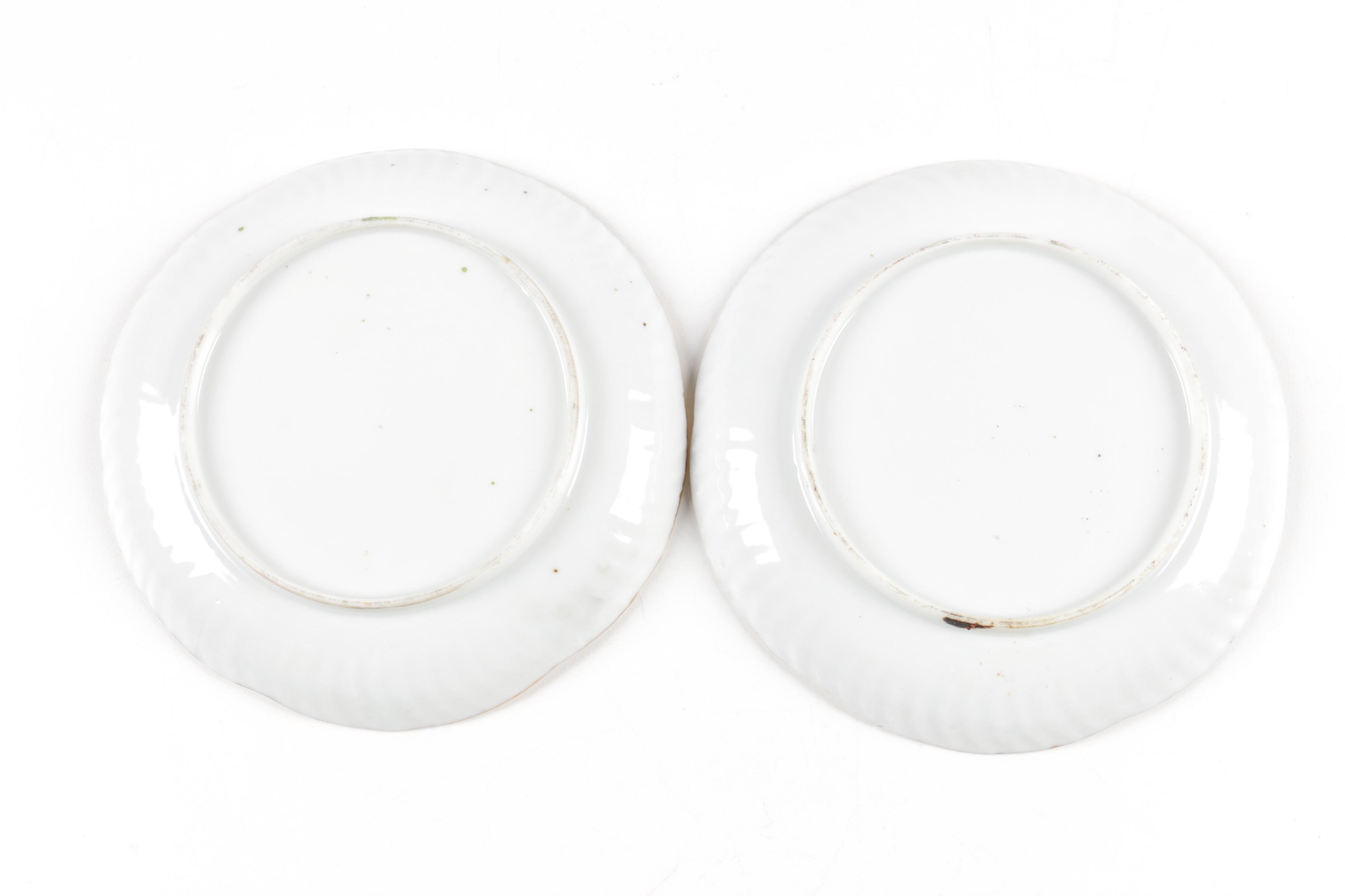 Hand Painted Teacup with Two Saucers