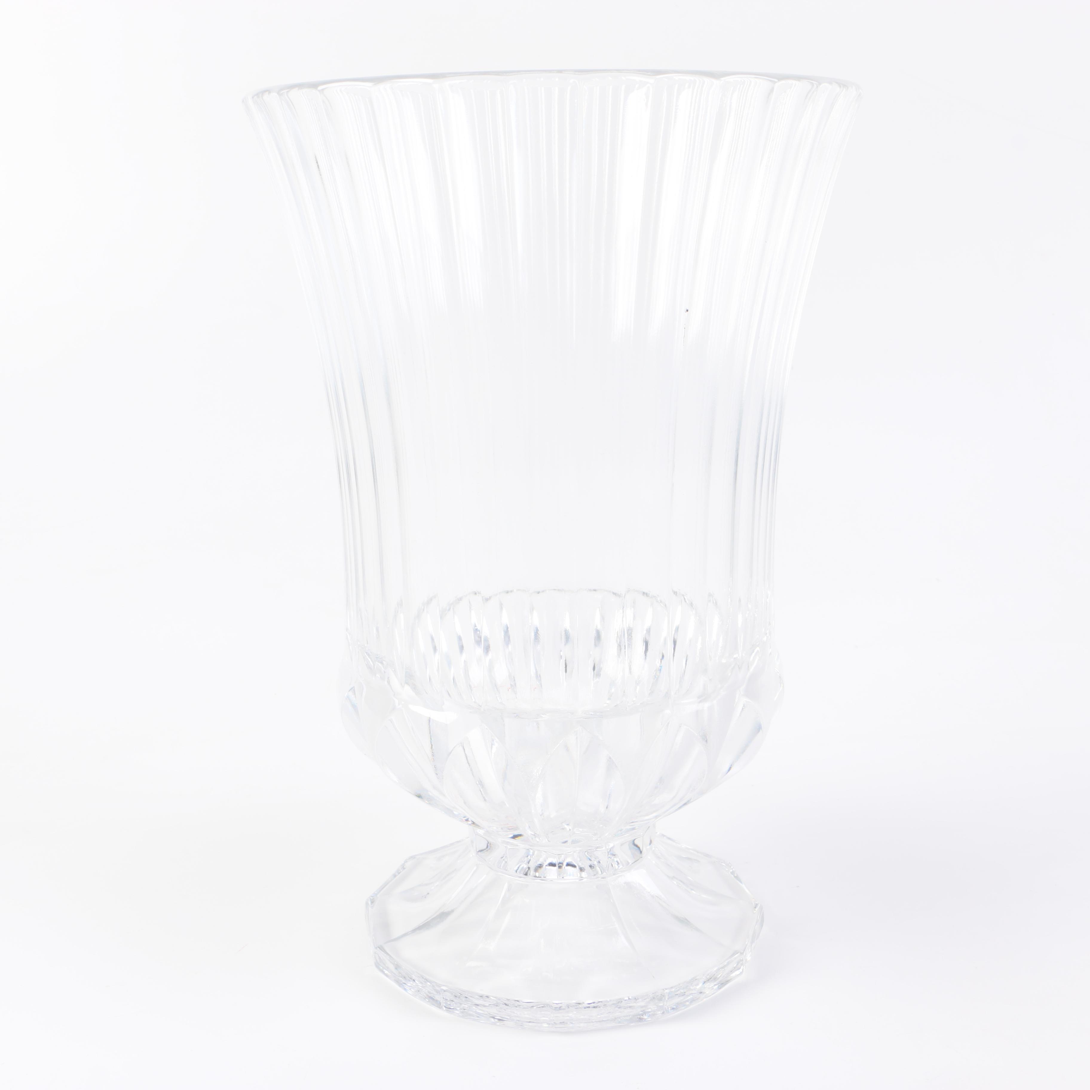 Crystal Vase and Glass Ice Bucket
