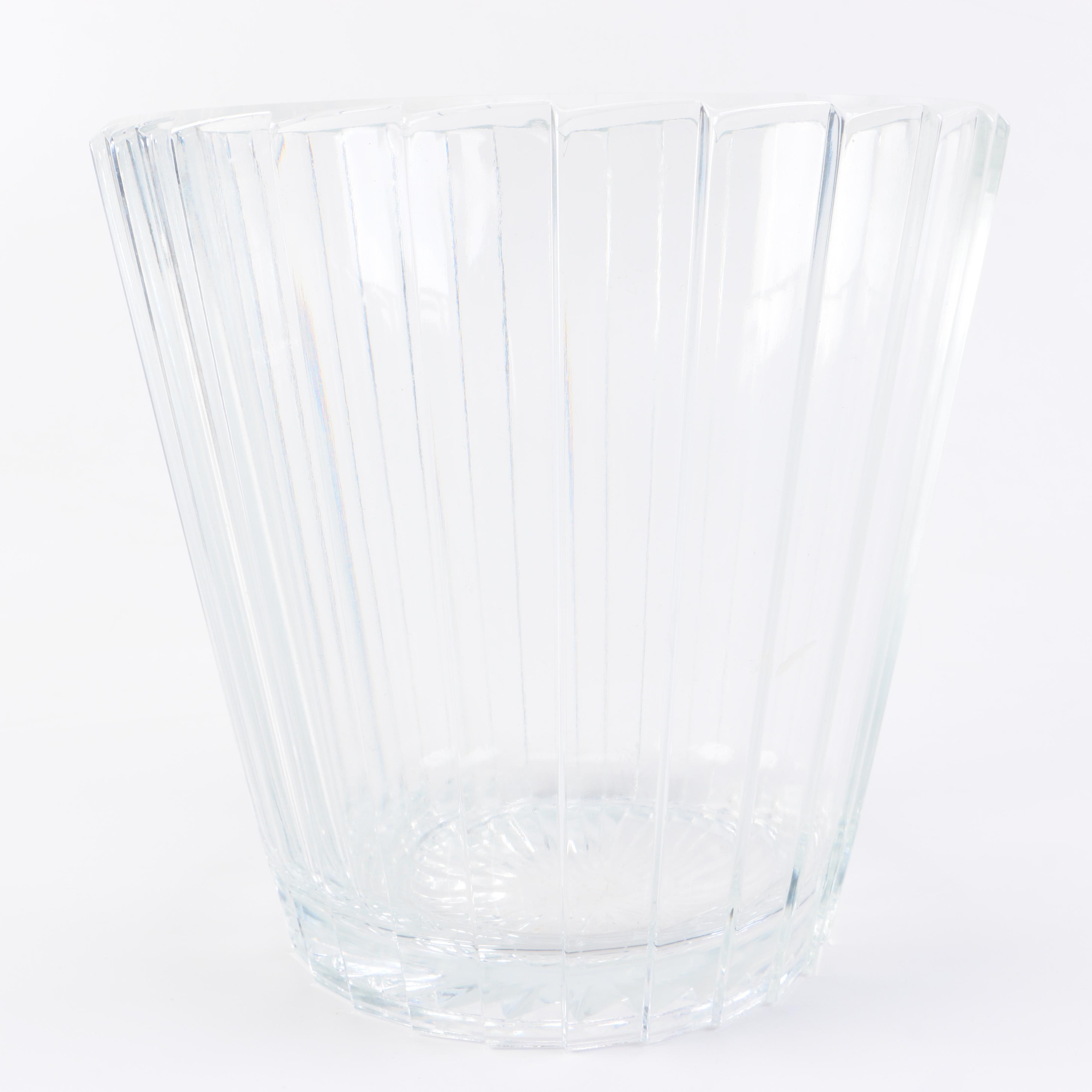 Crystal Vase and Glass Ice Bucket