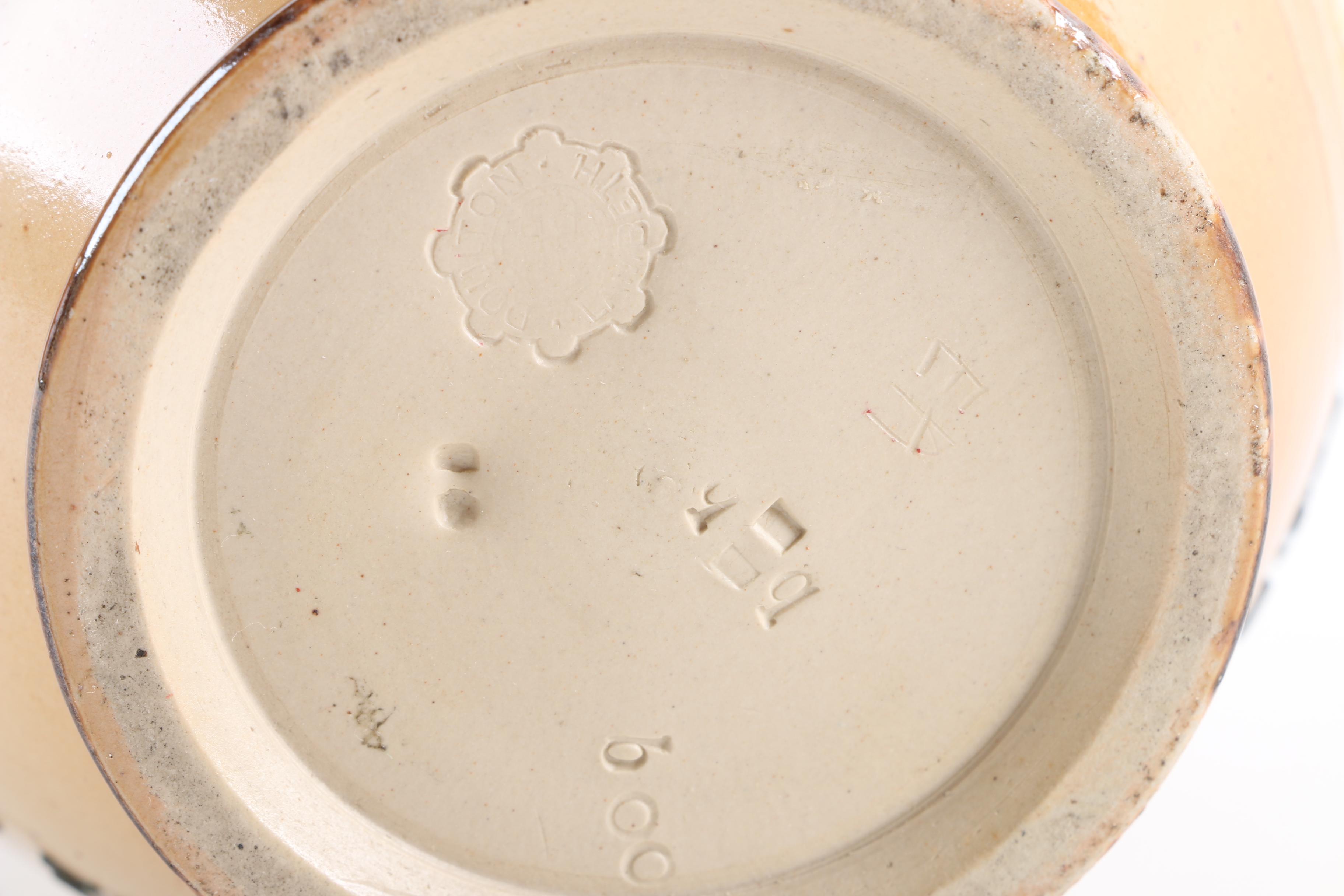 Vintage Doulton Lambeth Ale Pitcher with Motto