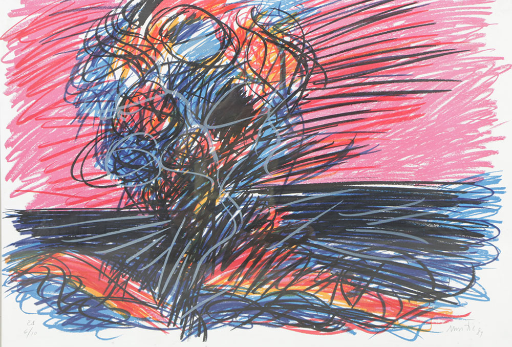 Limited Edition Lithograph on Paper of Abstract Composition