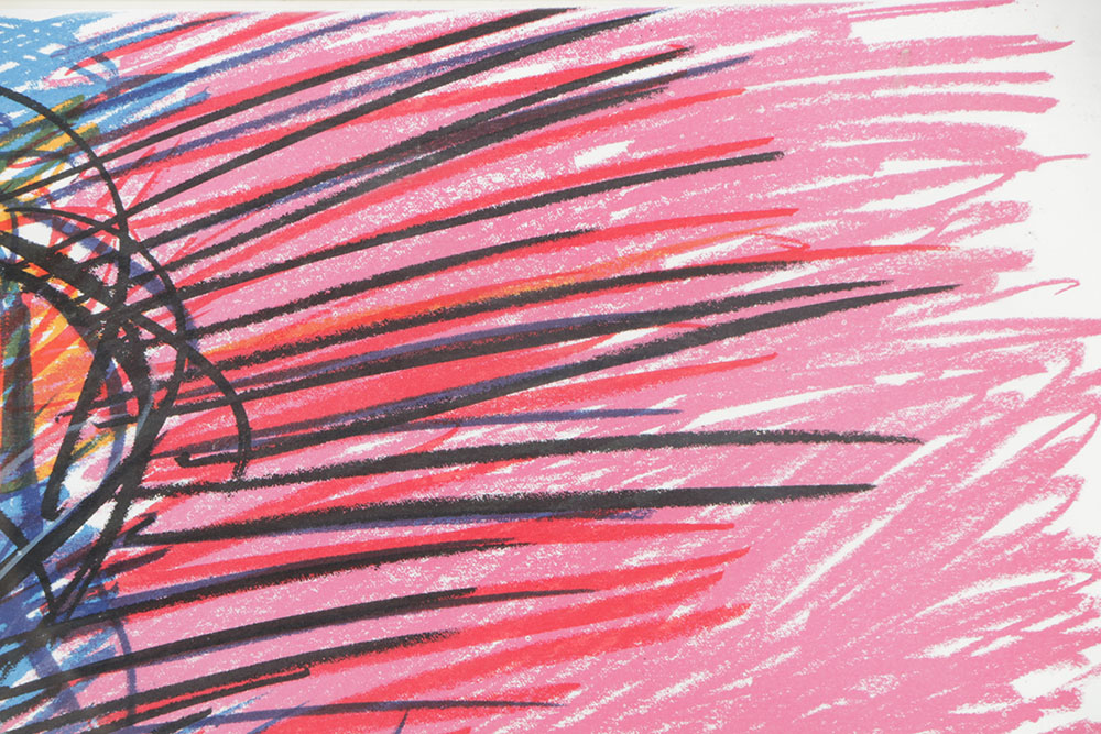 Limited Edition Lithograph on Paper of Abstract Composition