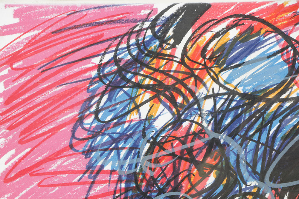 Limited Edition Lithograph on Paper of Abstract Composition
