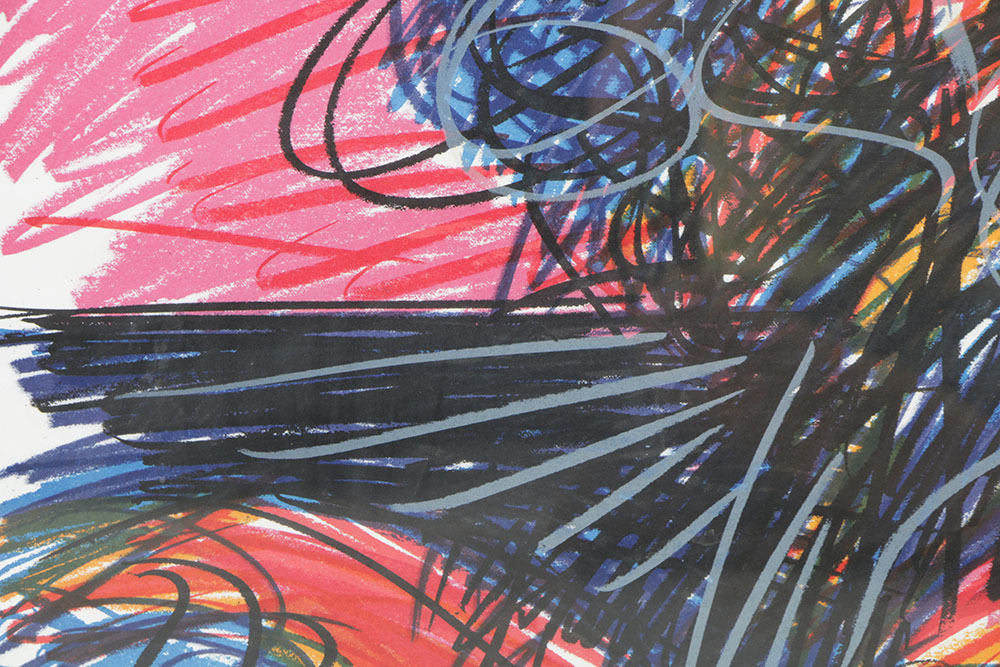 Limited Edition Lithograph on Paper of Abstract Composition