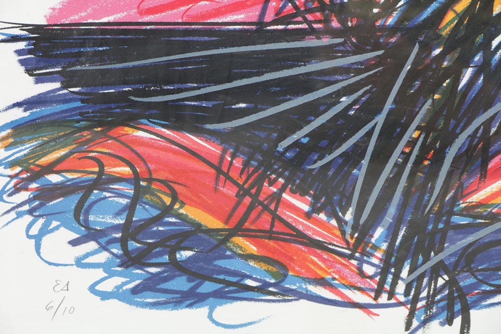 Limited Edition Lithograph on Paper of Abstract Composition