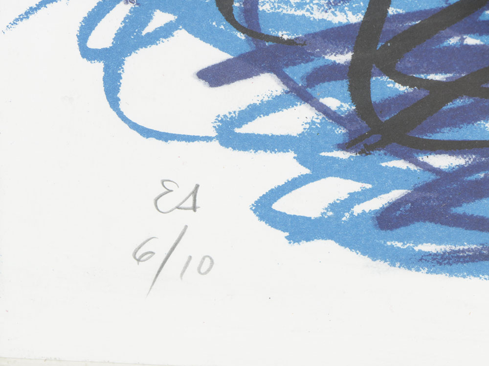 Limited Edition Lithograph on Paper of Abstract Composition