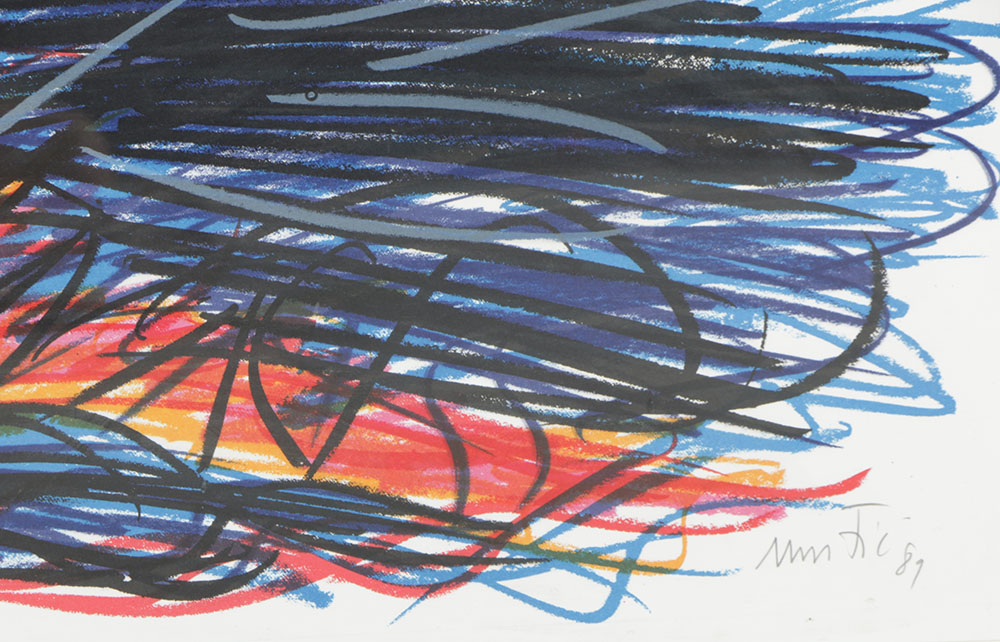 Limited Edition Lithograph on Paper of Abstract Composition