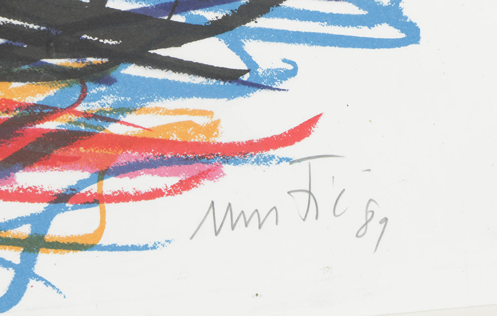 Limited Edition Lithograph on Paper of Abstract Composition