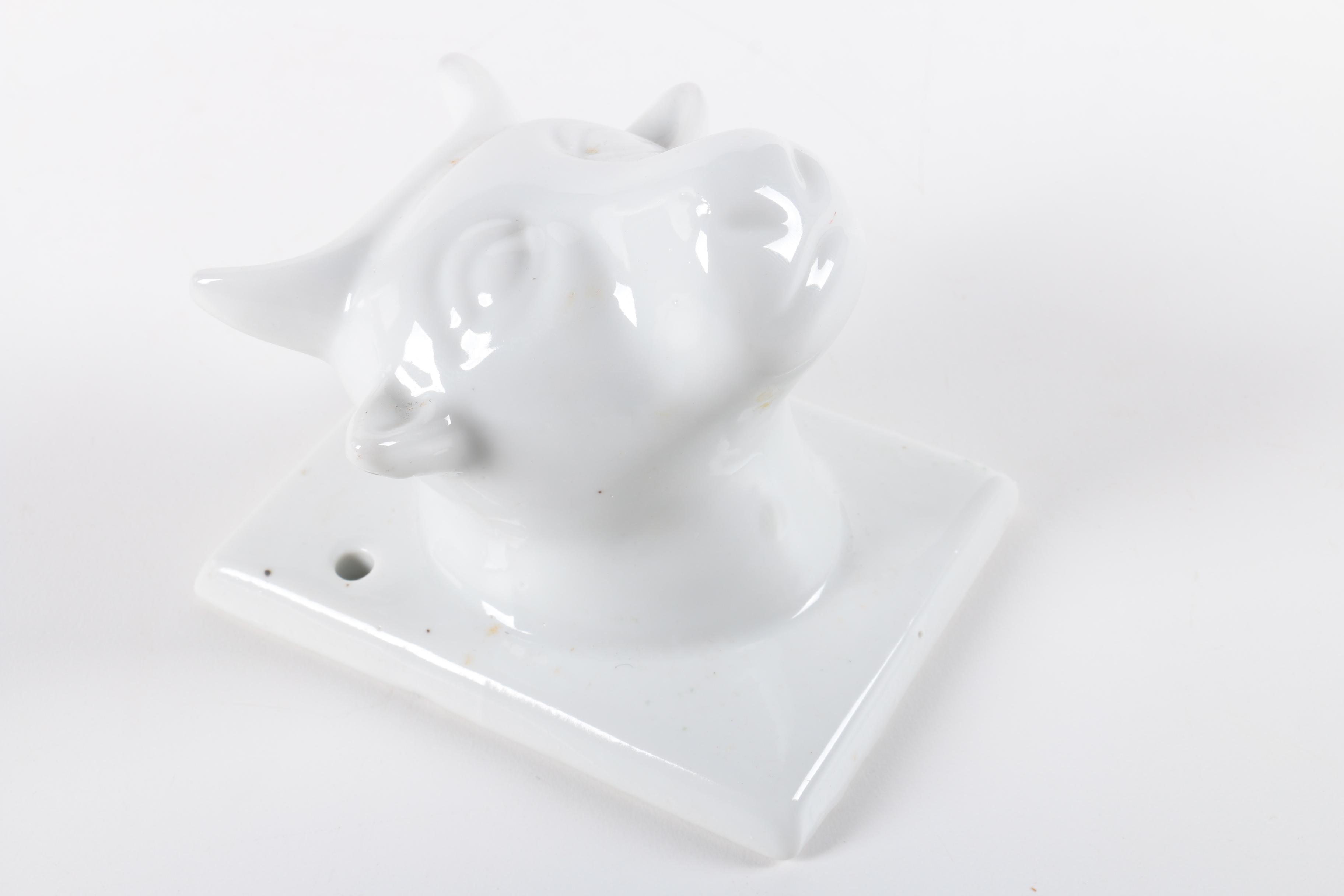 Porcelain Bull Head