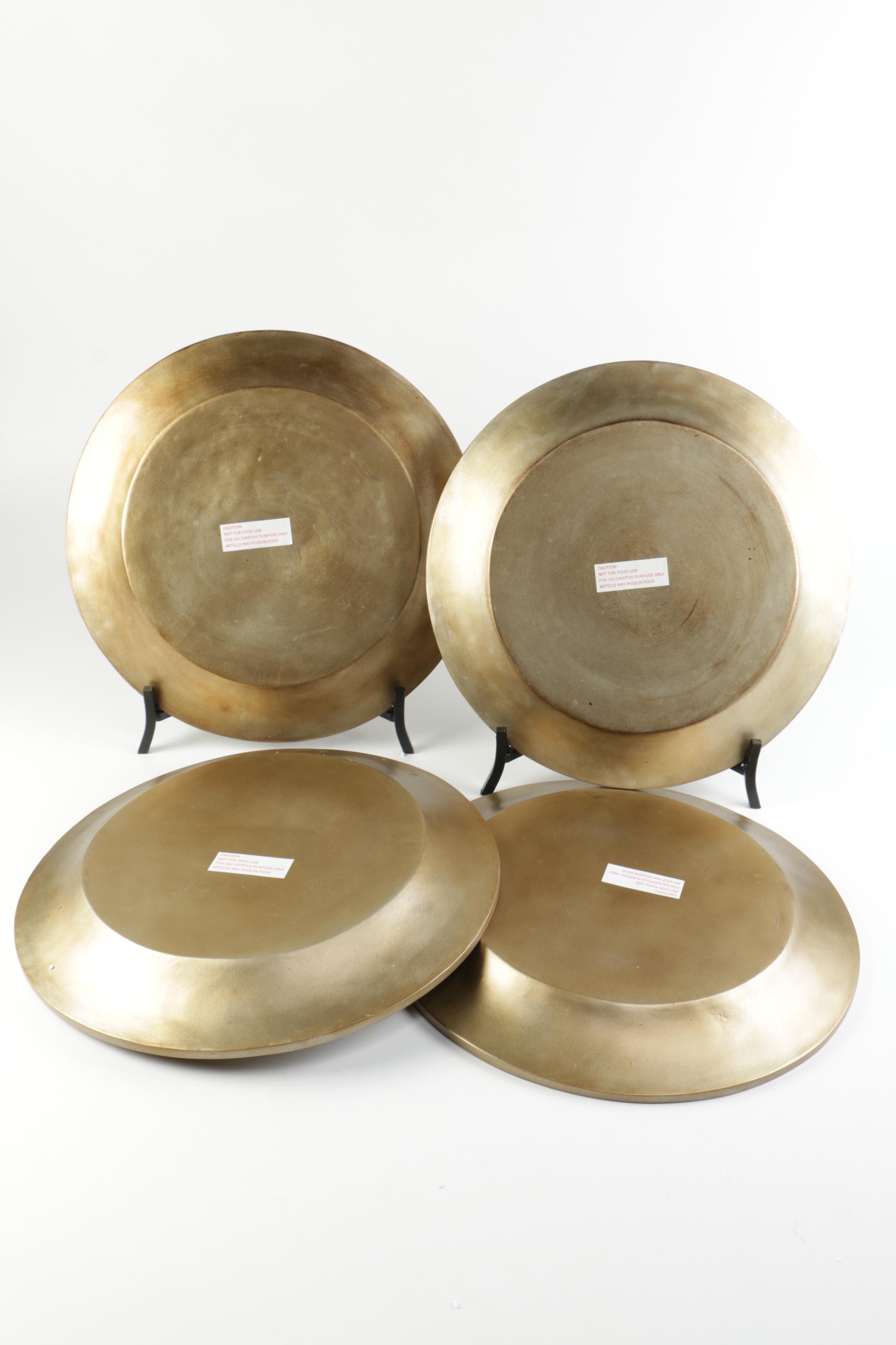 Berman Industries Dark Gold Charger Plates