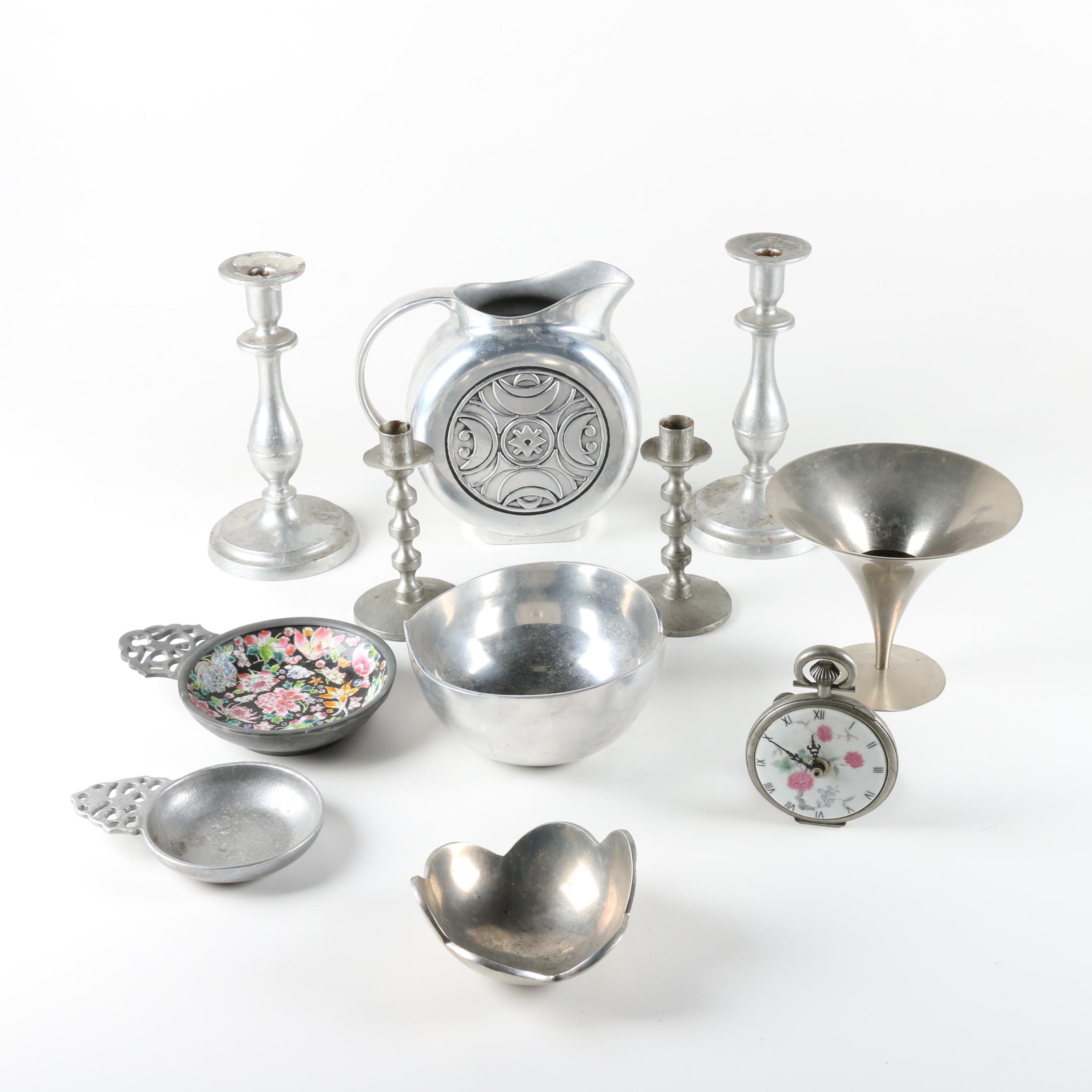 Don Miller Hand Hammered Candle Holders and Other Metal Home Decor