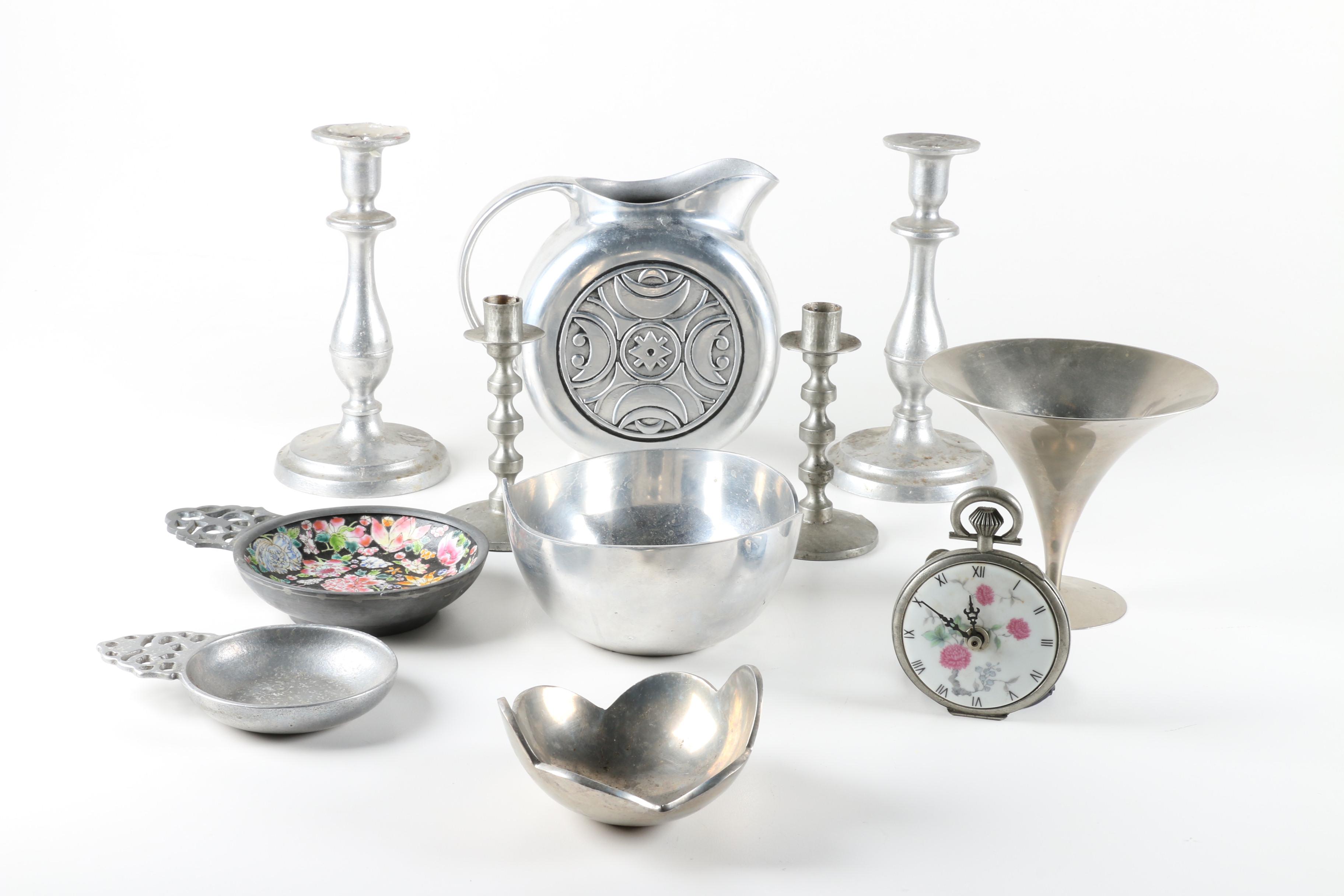 Don Miller Hand Hammered Candle Holders and Other Metal Home Decor