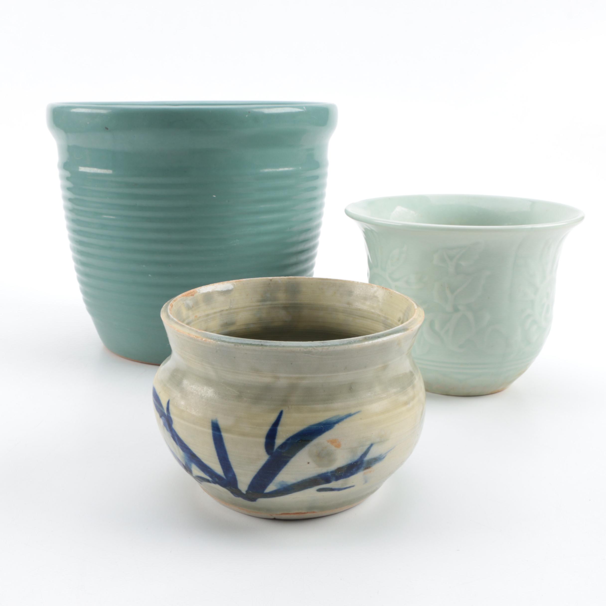 Selection of Stoneware and Ceramic Planters