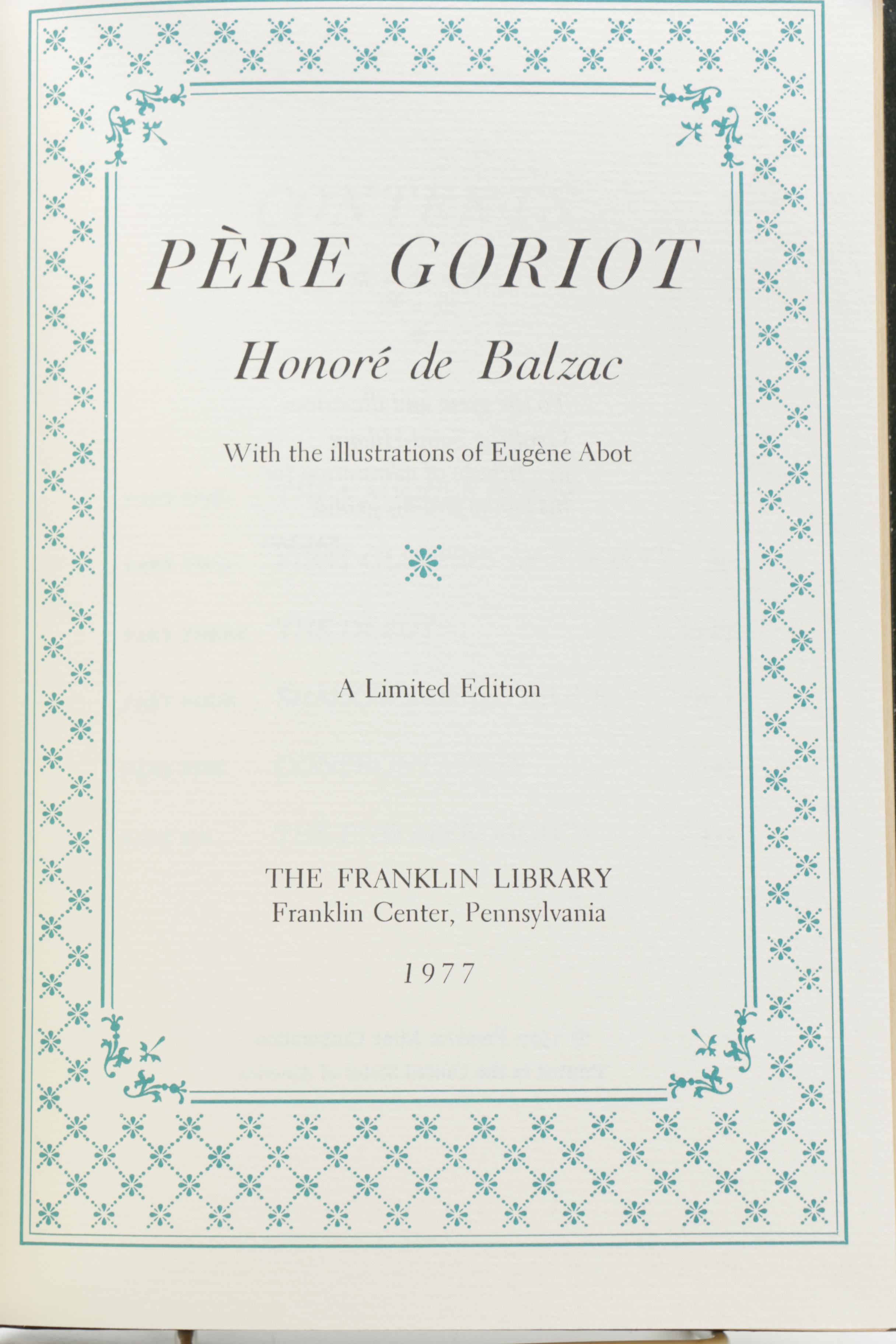 Franklin Library Editions of French Works