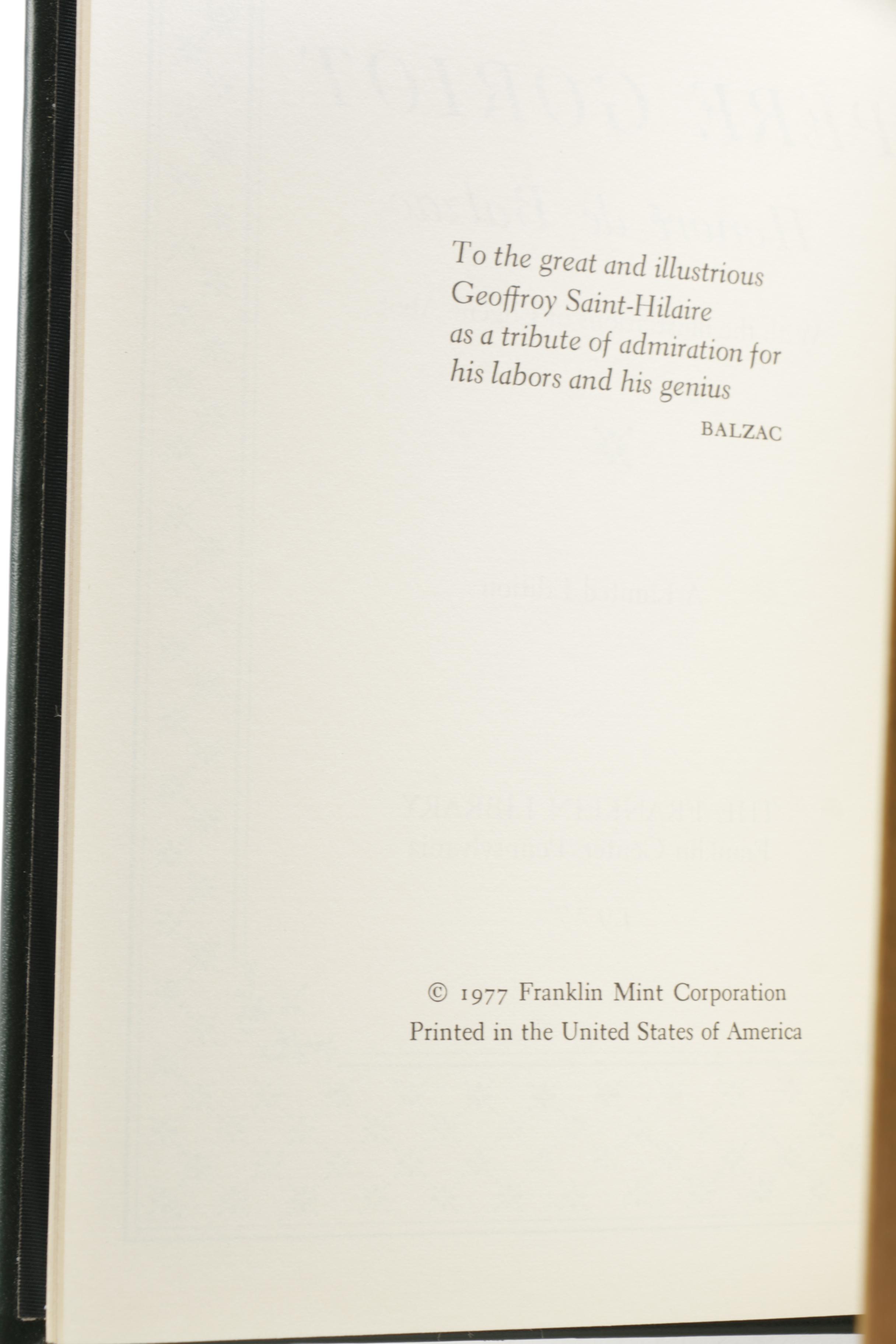 Franklin Library Editions of French Works