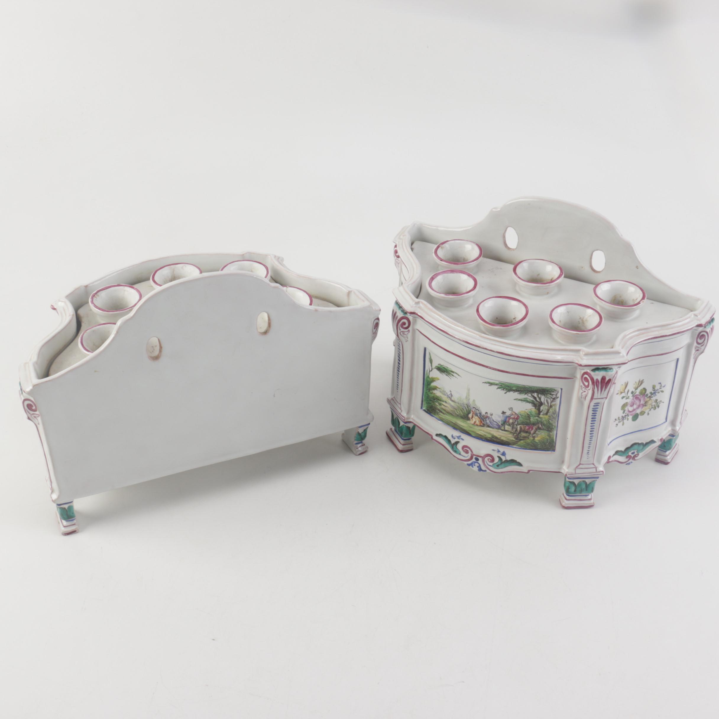 Hand-Painted Ceramic Wall Vases