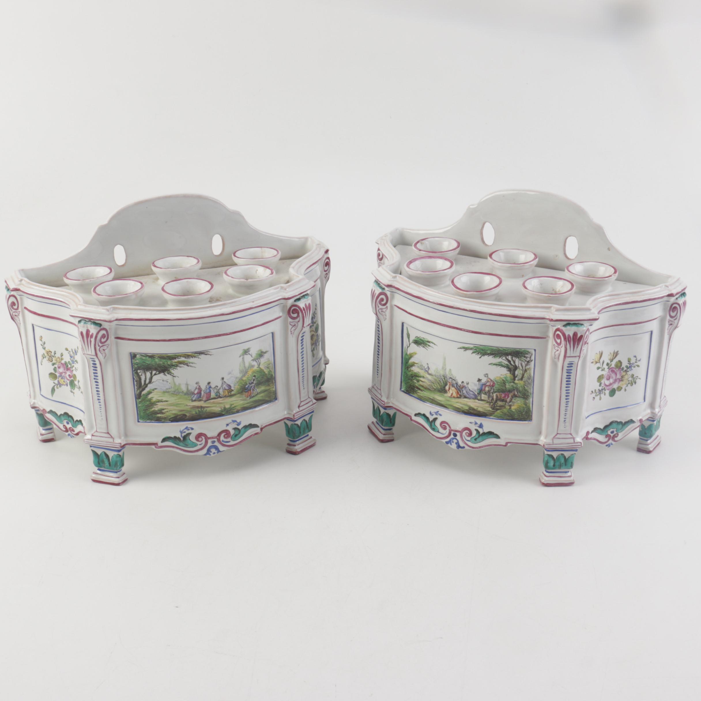 Hand-Painted Ceramic Wall Vases