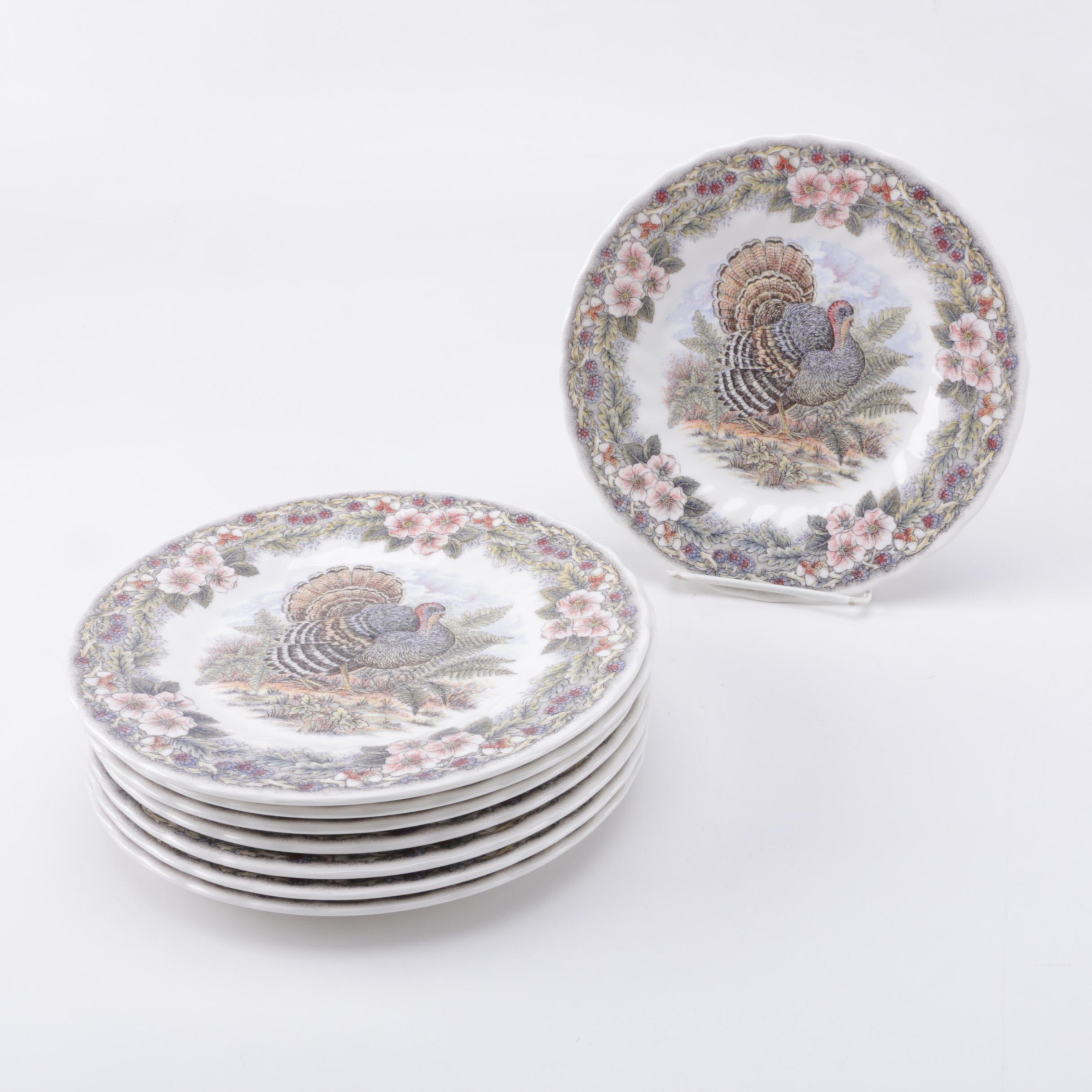 Queen's "Thanksgiving" Myott Factory Plates