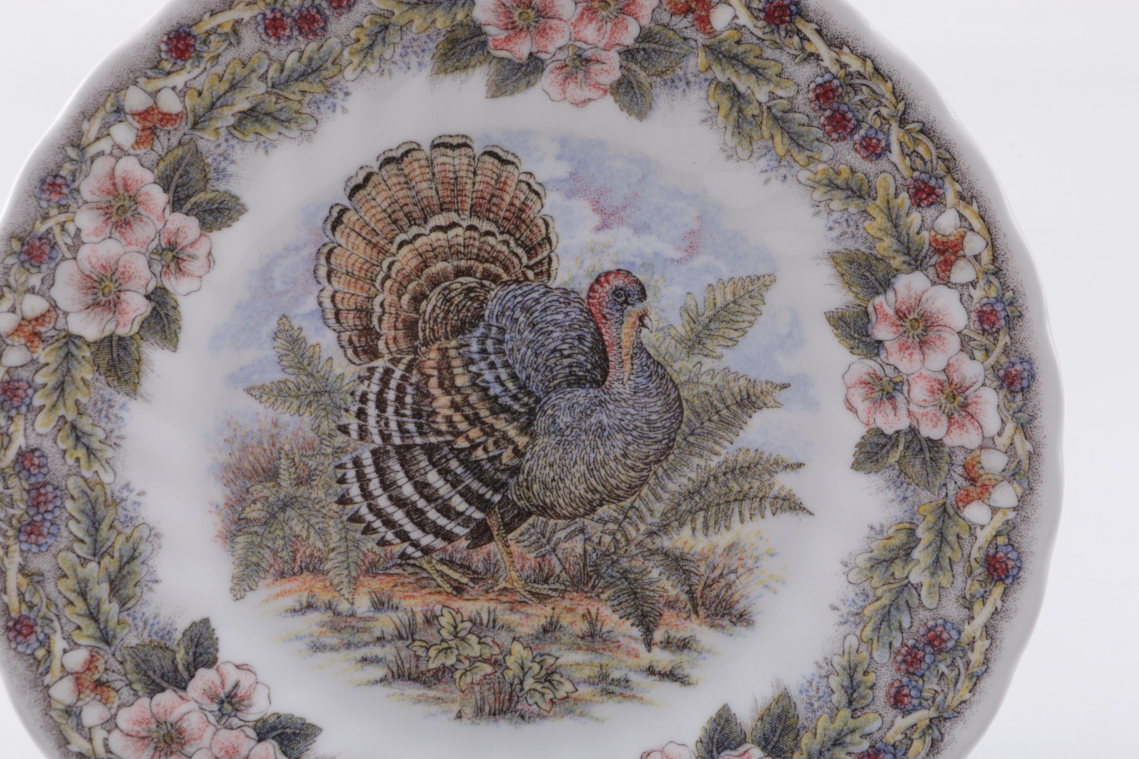 Queen's "Thanksgiving" Myott Factory Plates