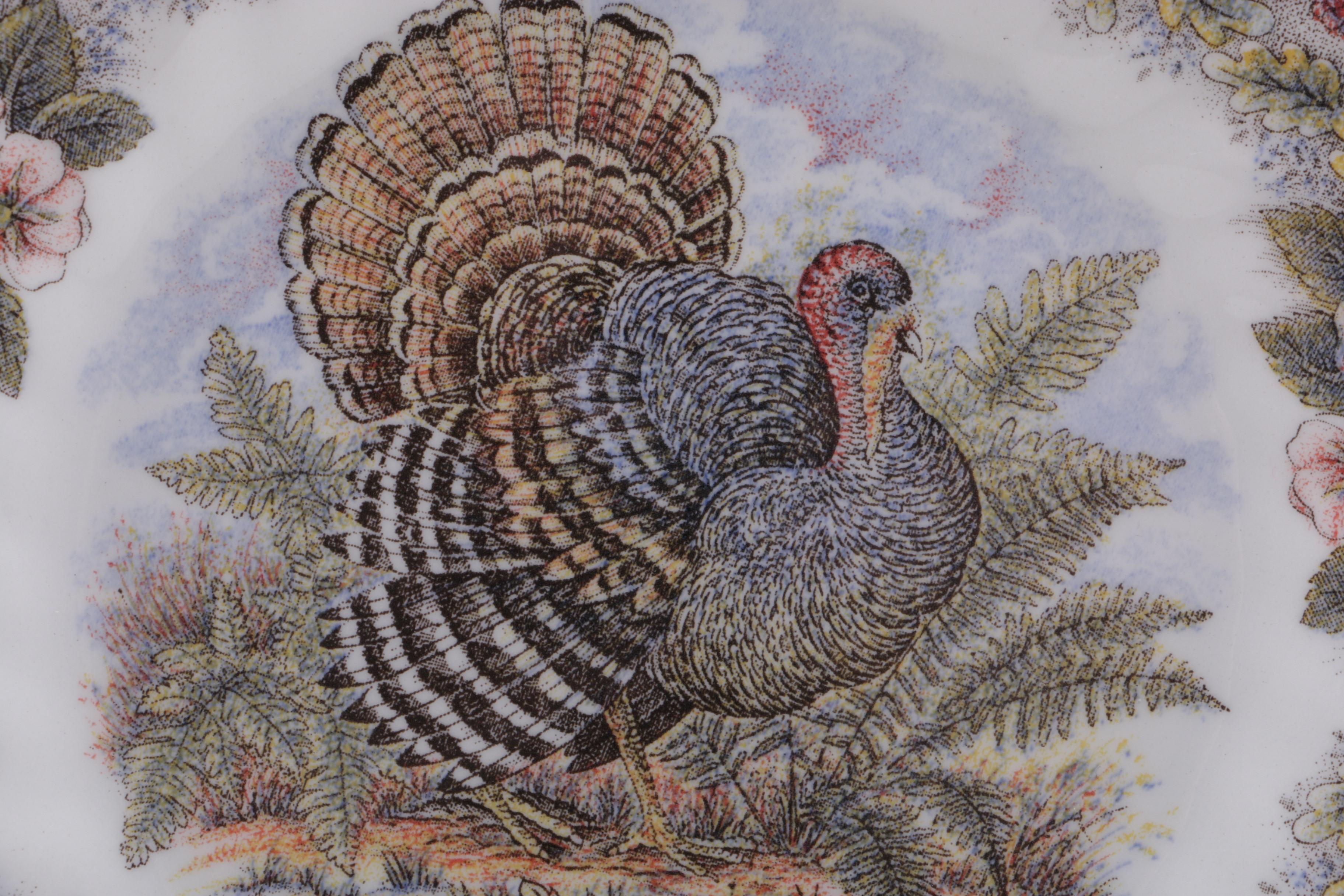 Queen's "Thanksgiving" Myott Factory Plates