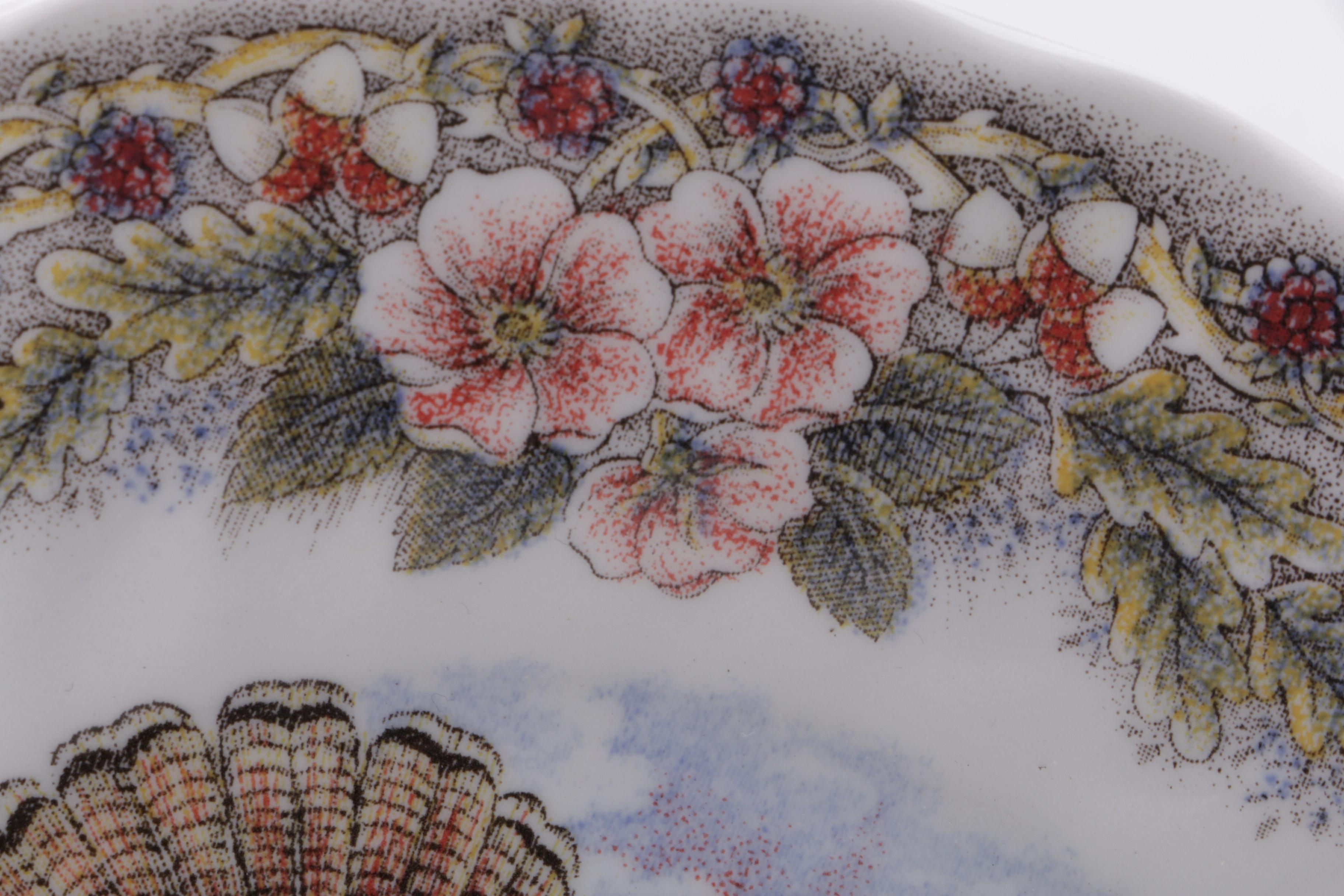 Queen's "Thanksgiving" Myott Factory Plates