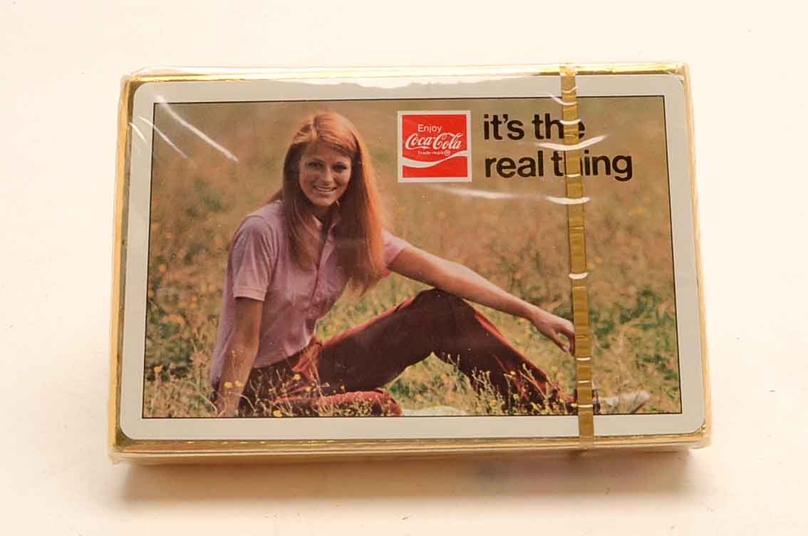 Four Vintage Sealed Decks Of :Coca-Cola" Playing Cards