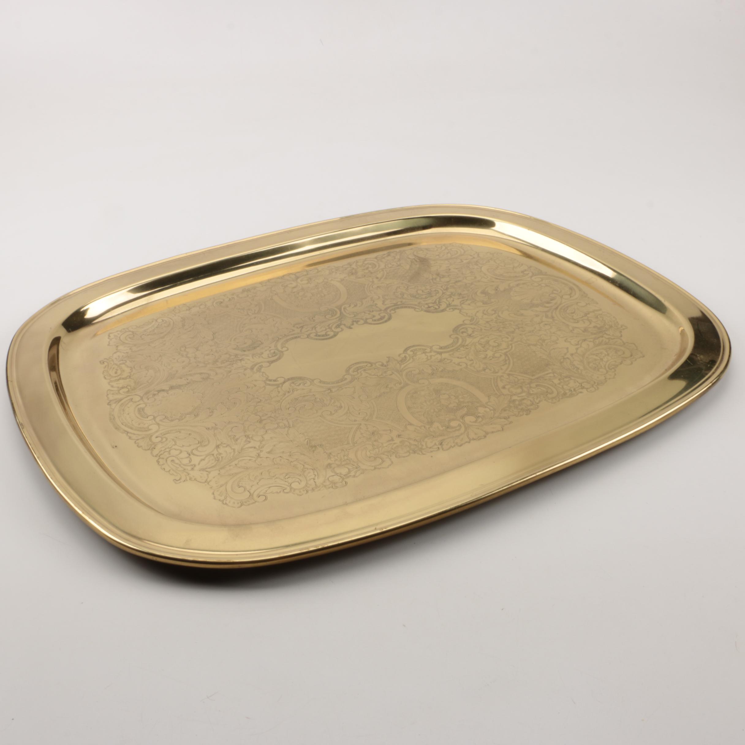Gold-Toned Metal Platter