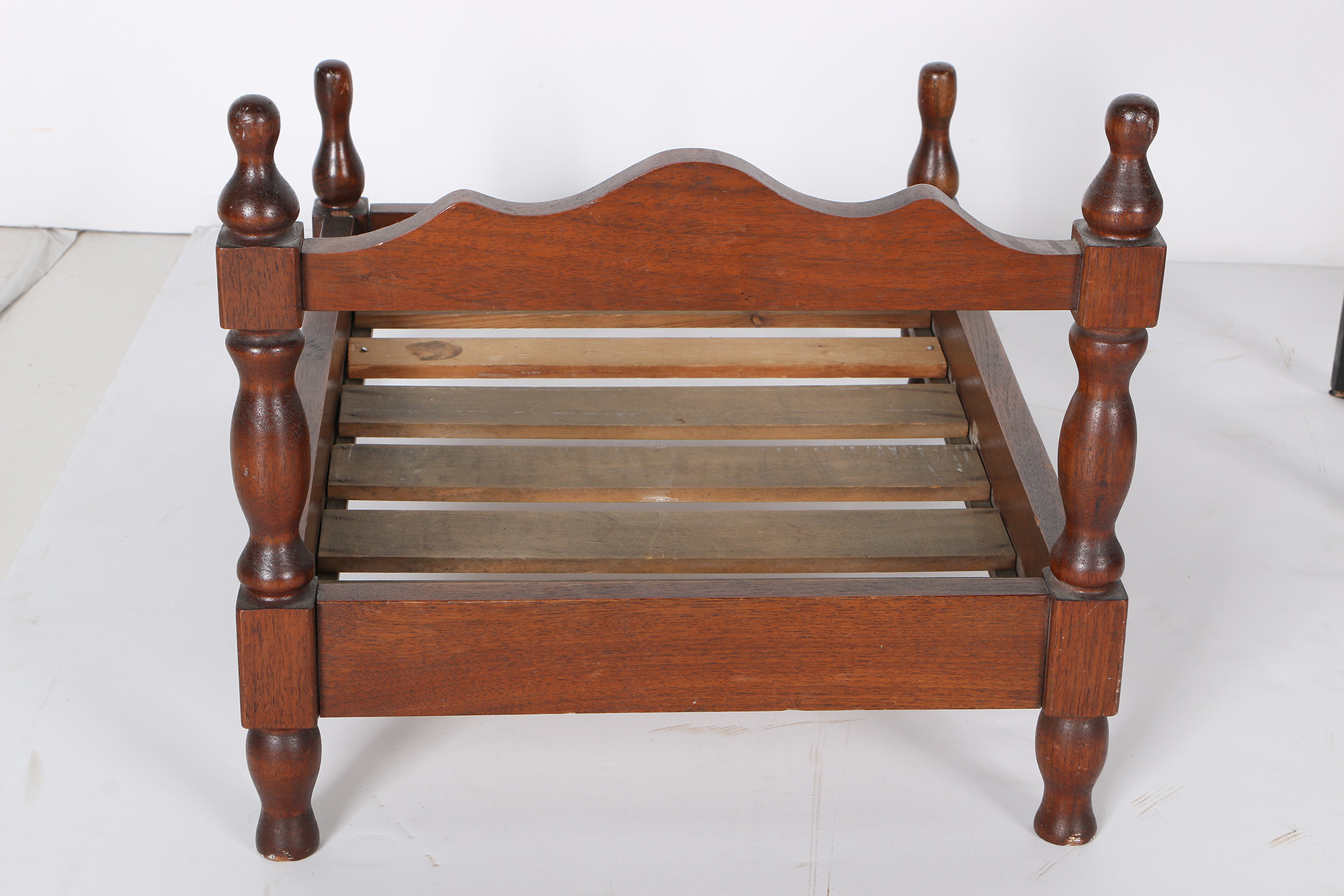 Miniature Furniture Including Mahogany Bed Frame
