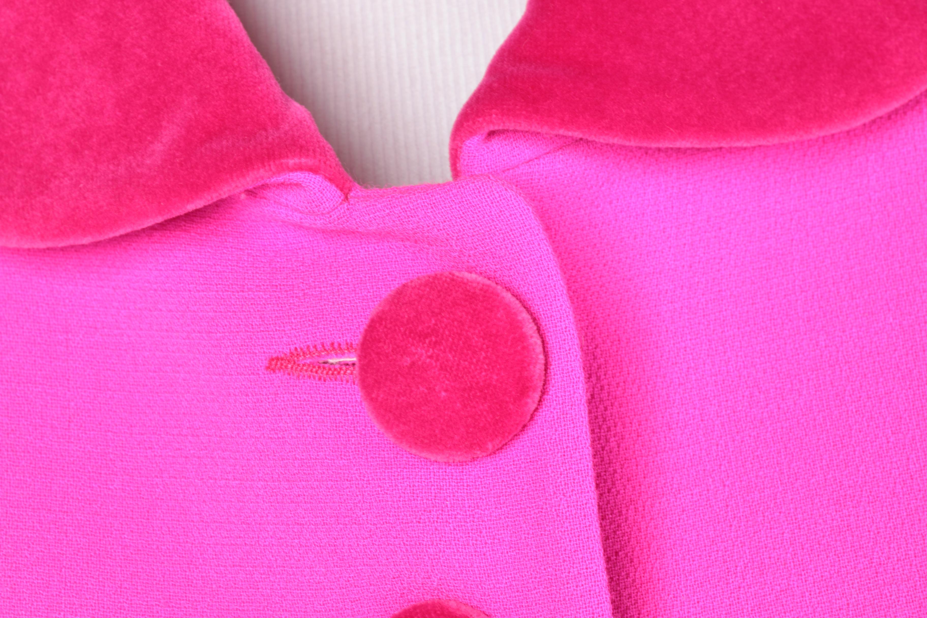 Nina Ricci Boutique Vibrant Pink Wool Suit