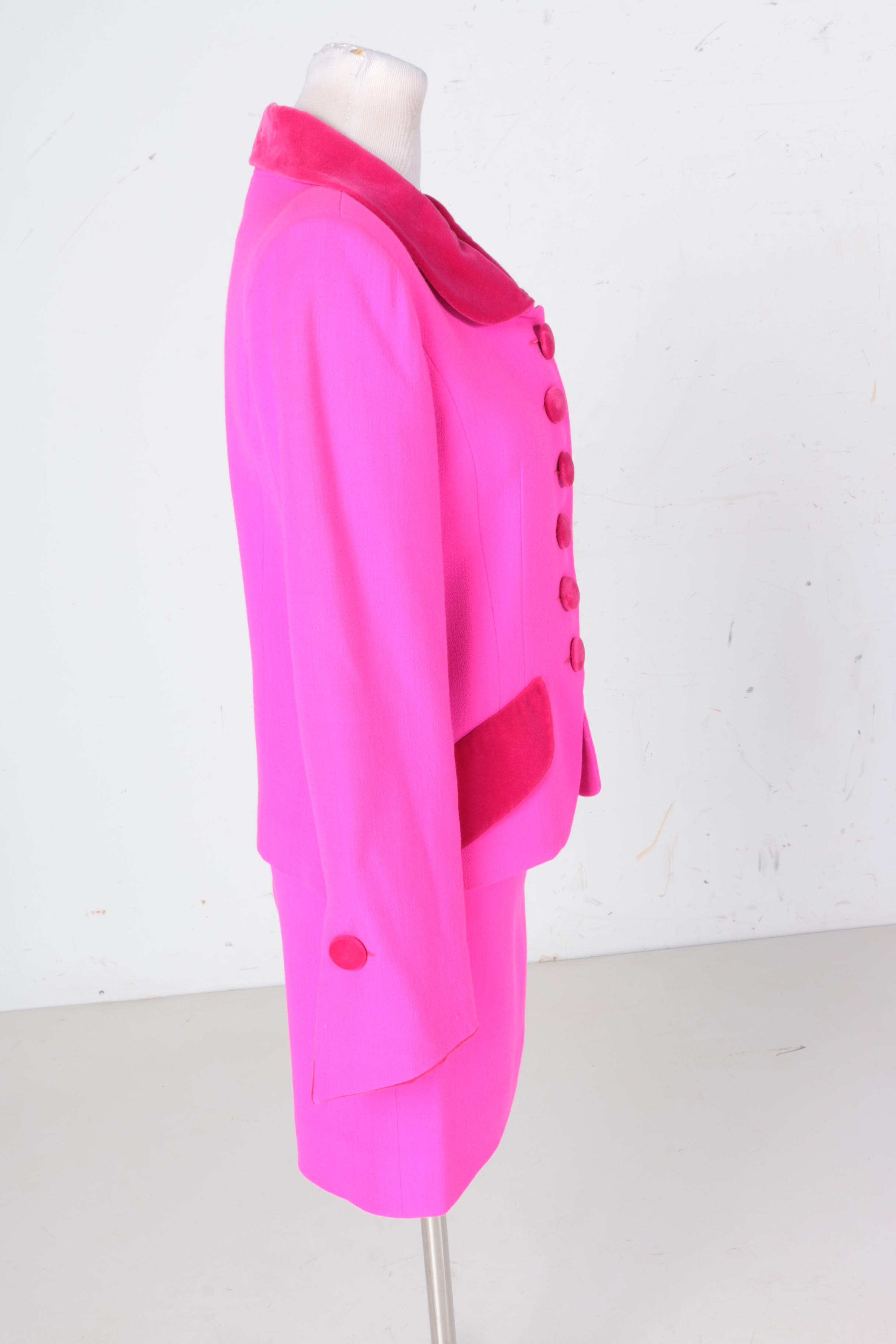 Nina Ricci Boutique Vibrant Pink Wool Suit