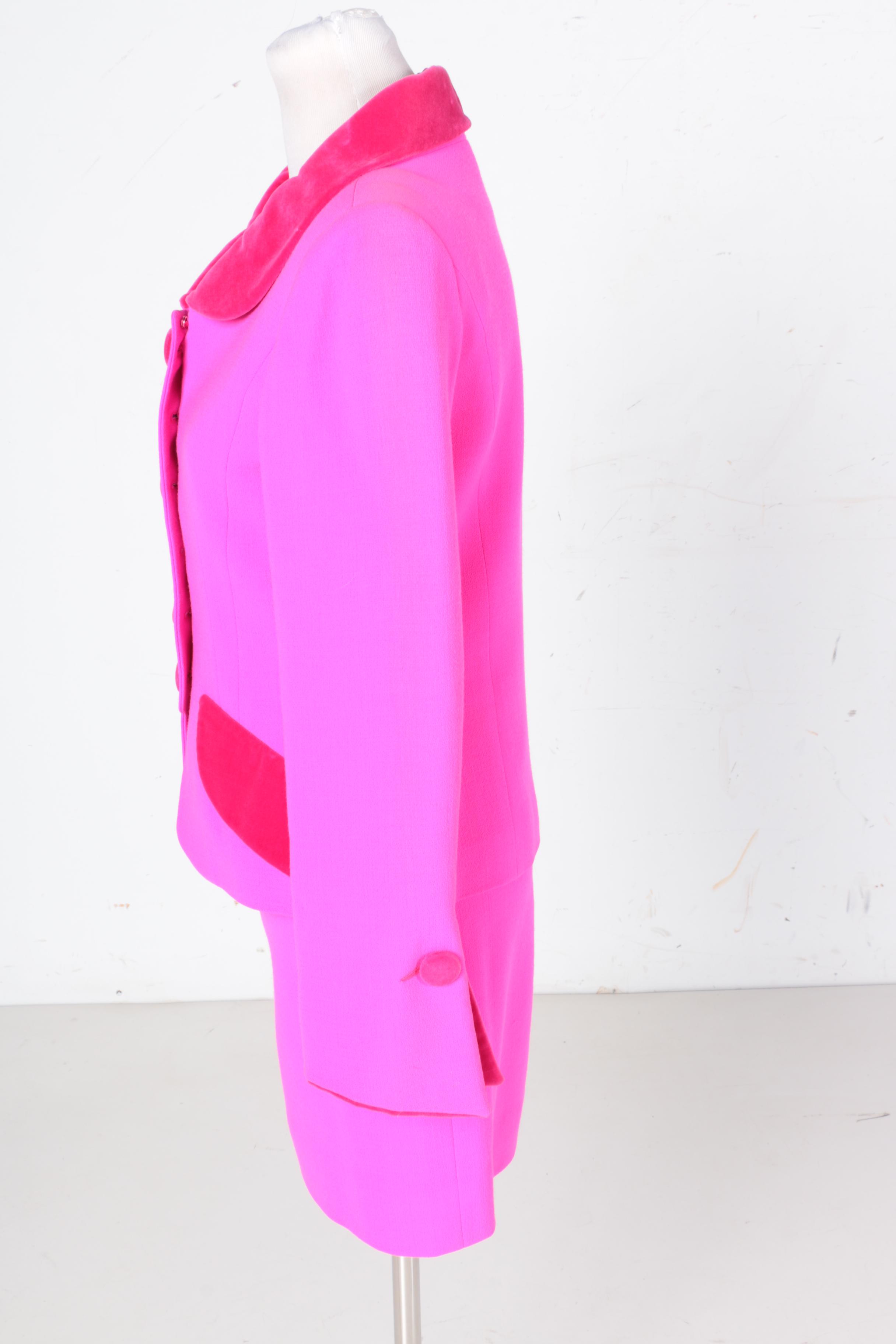 Nina Ricci Boutique Vibrant Pink Wool Suit