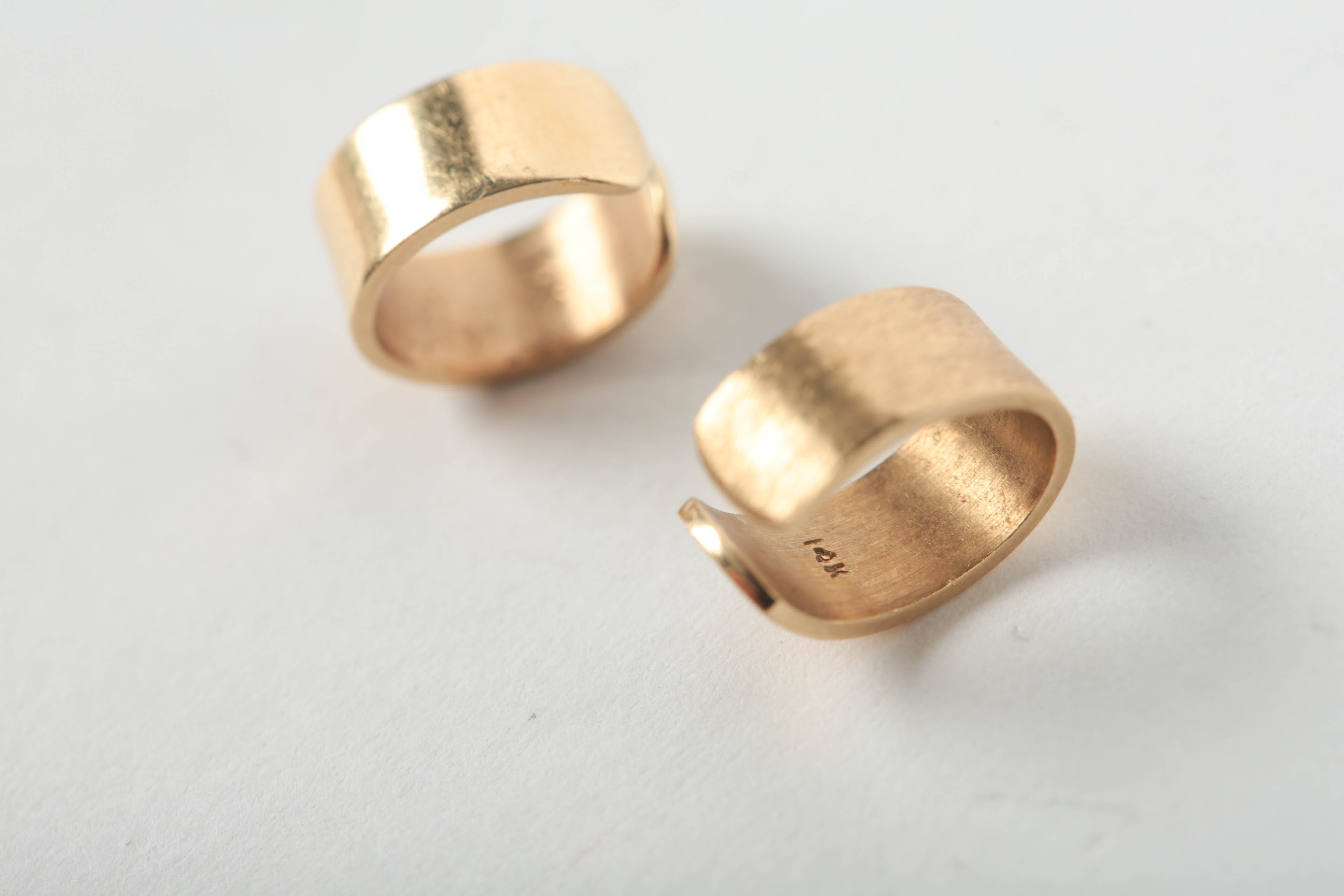 Vintage 14K Gold Cuff and Wrap Earrings Set