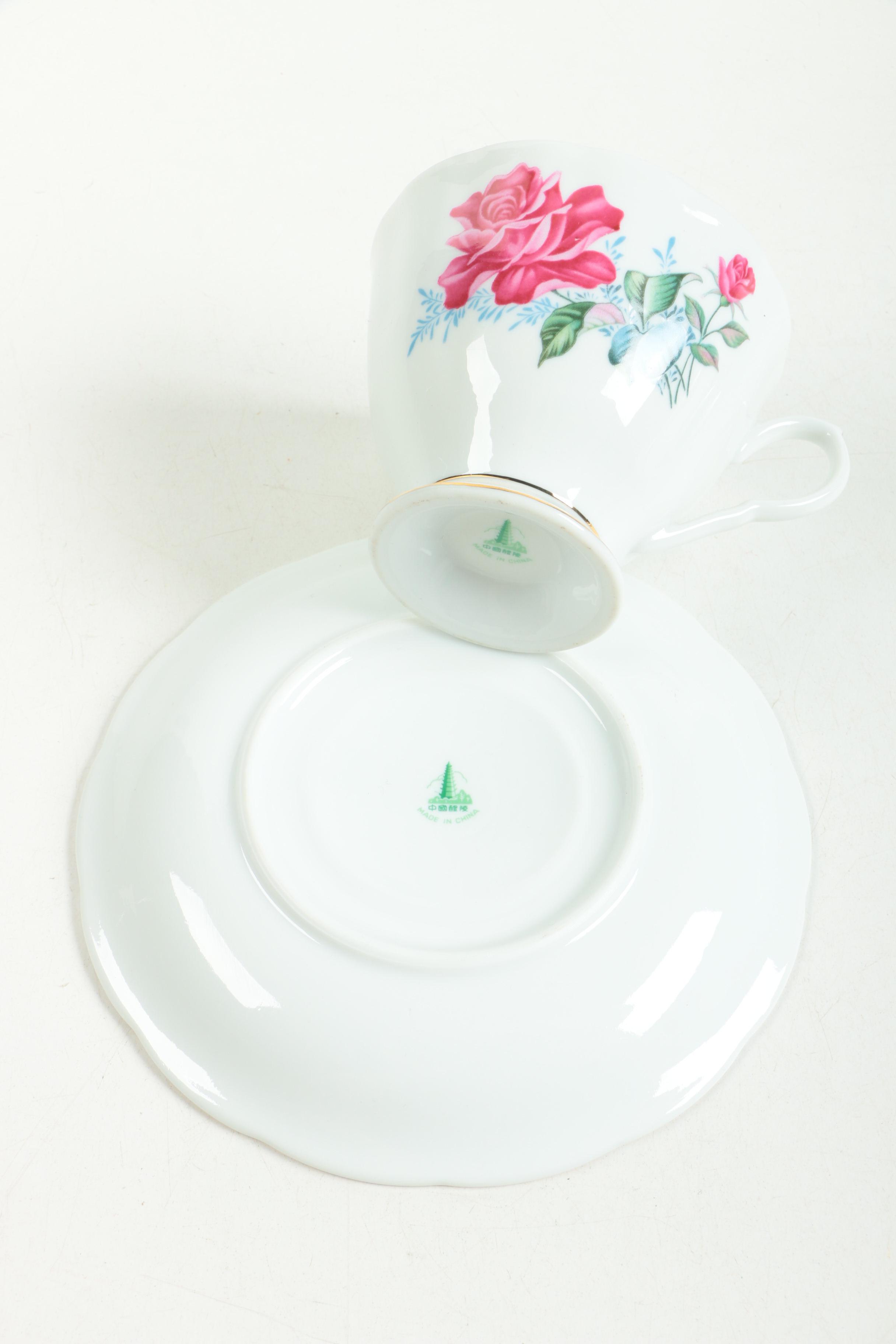 Selection of China Tea Cups and Saucers including Royal Dover