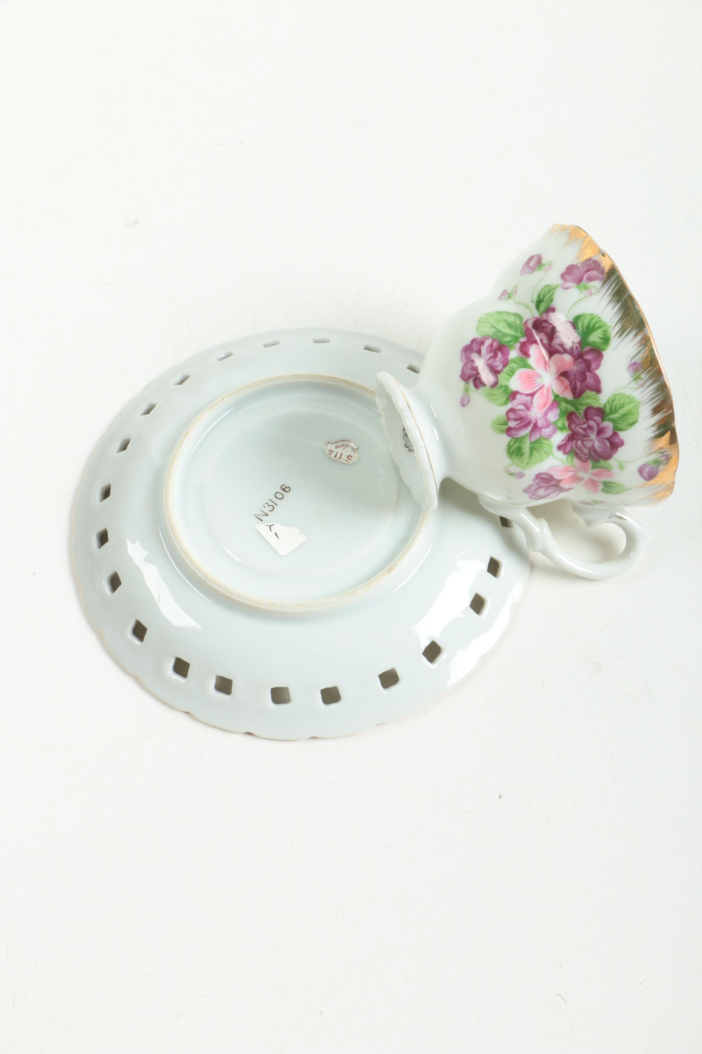 Selection of China Tea Cups and Saucers including Royal Dover