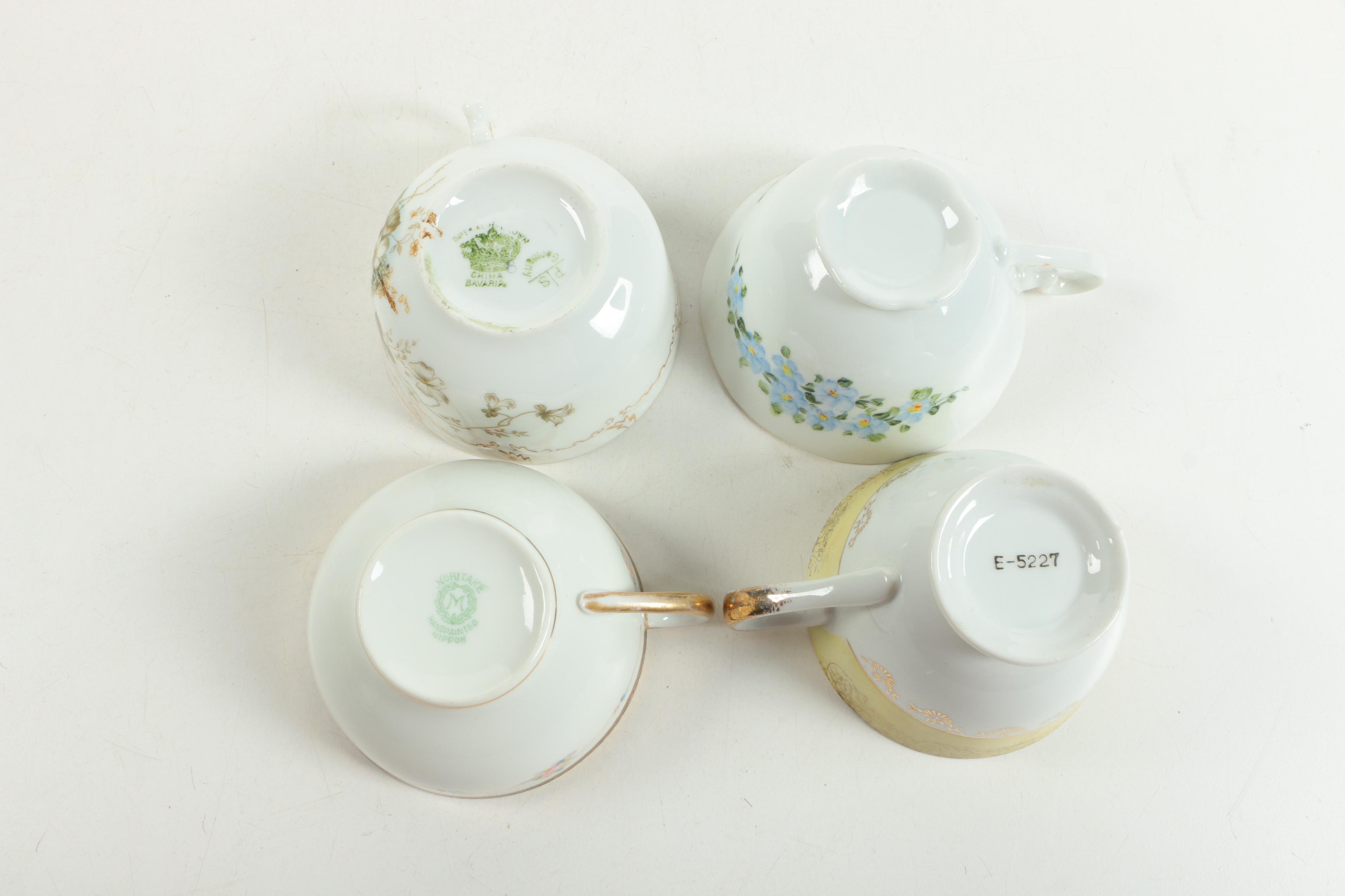Selection of China Tea Cups and Saucers including Royal Dover