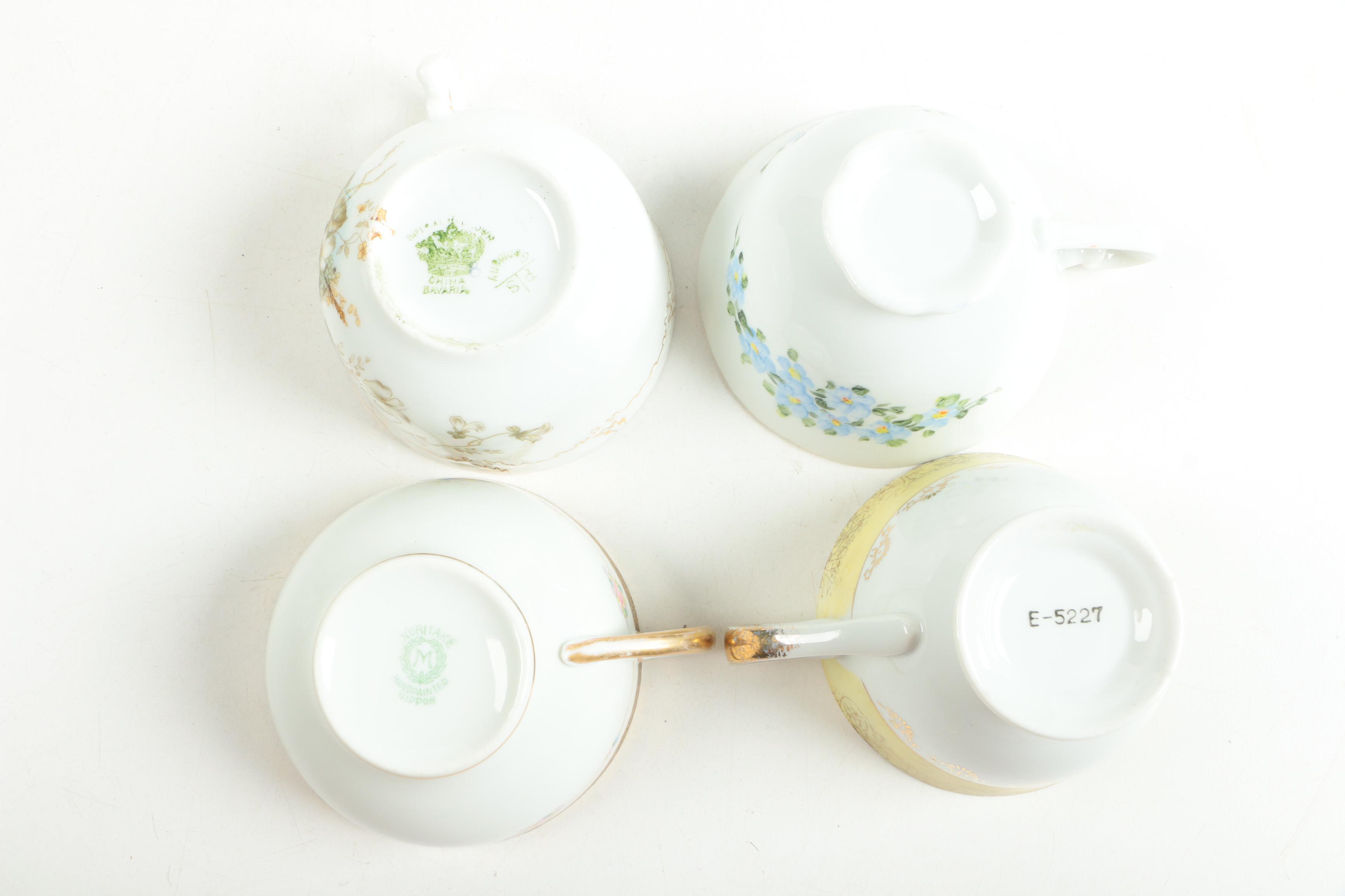 Selection of China Tea Cups and Saucers including Royal Dover