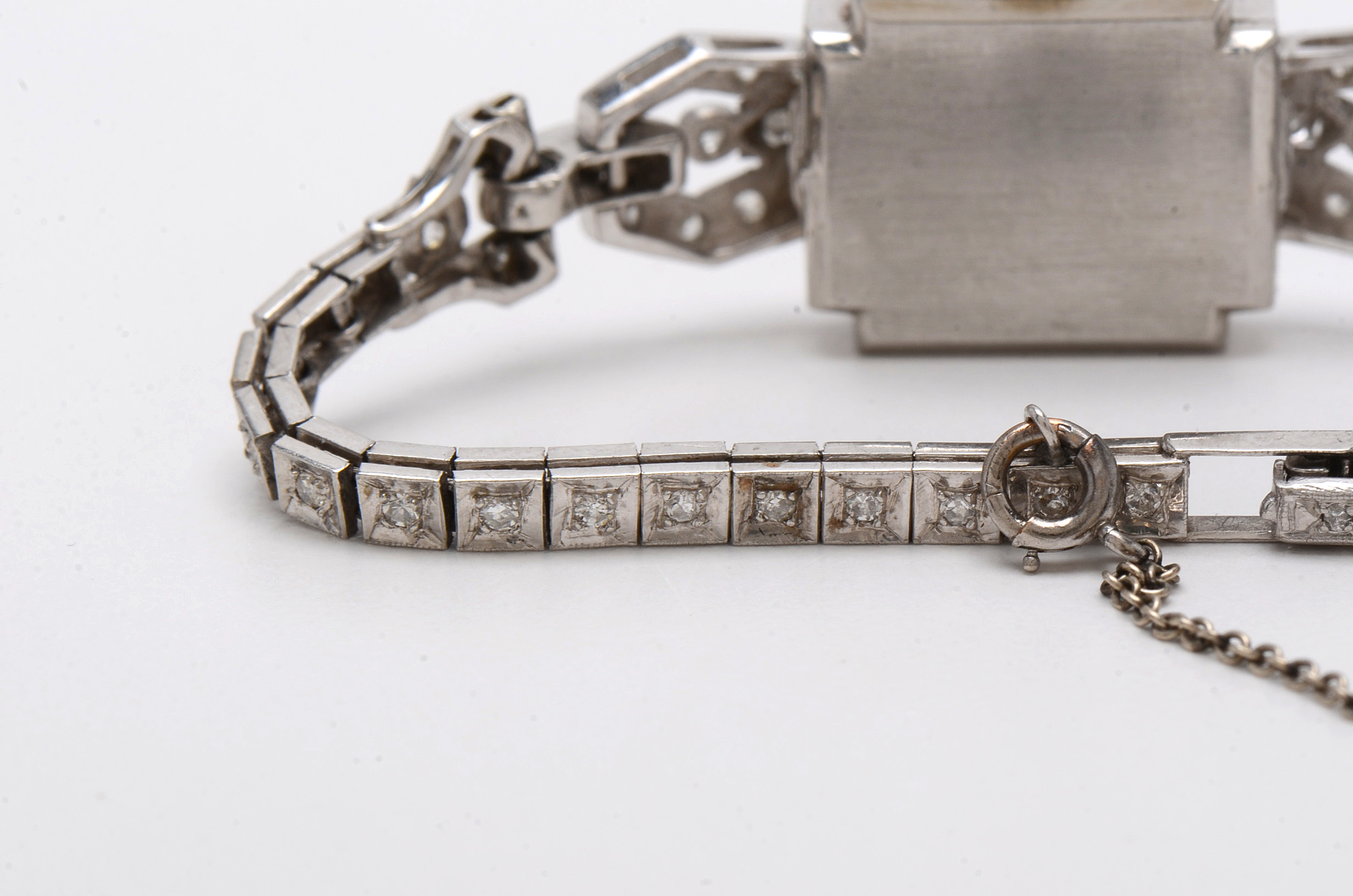 Vintage Hamilton Platinum and 1.21 CTW Diamond Watch